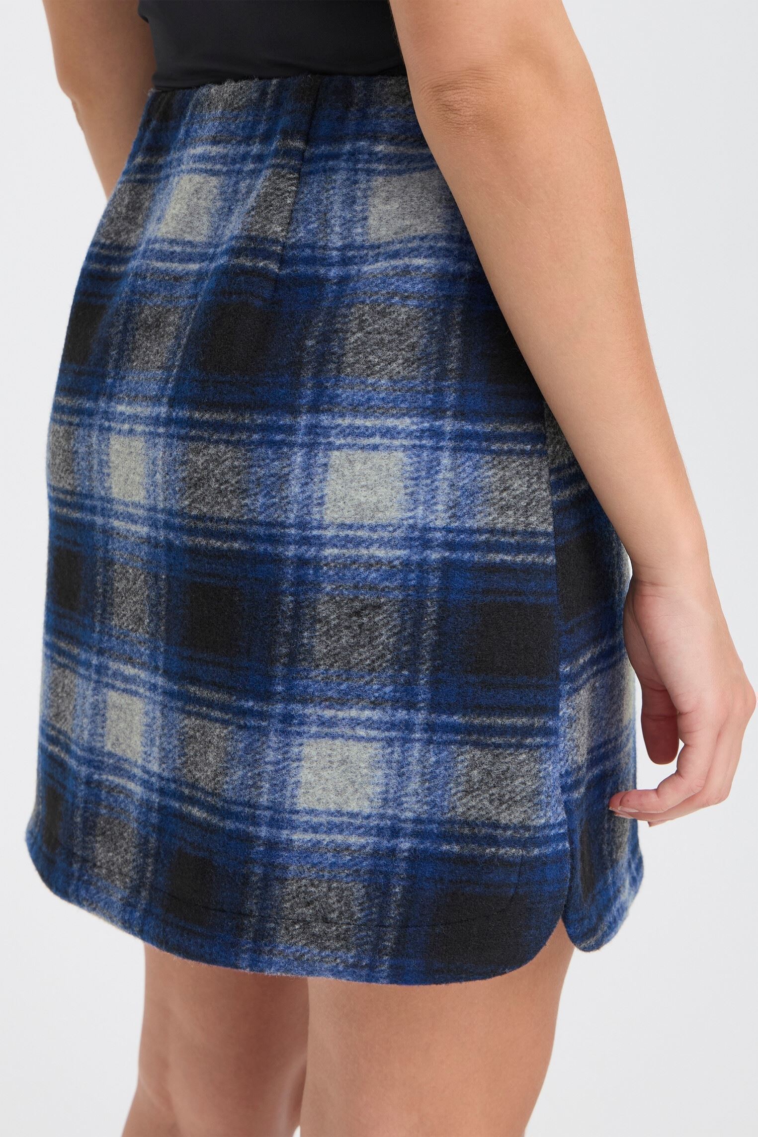 Korte rokken IHWOOLY CHECK dames blauw Ichi Korte rokken IHWOOLY CHECK dames blauw Navy Peony Check