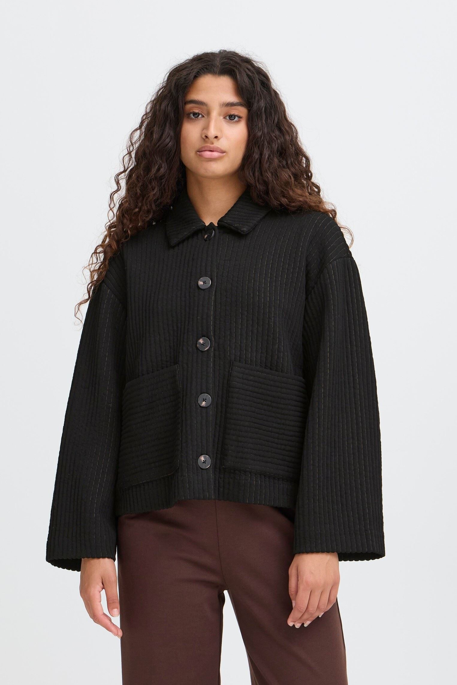 Vestes IHKATE QUILTED JA3 femme noir Ichi Vestes IHKATE QUILTED JA3 femme noir Black