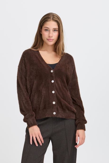 Ichi Gilets IHBRULA CA femme marron