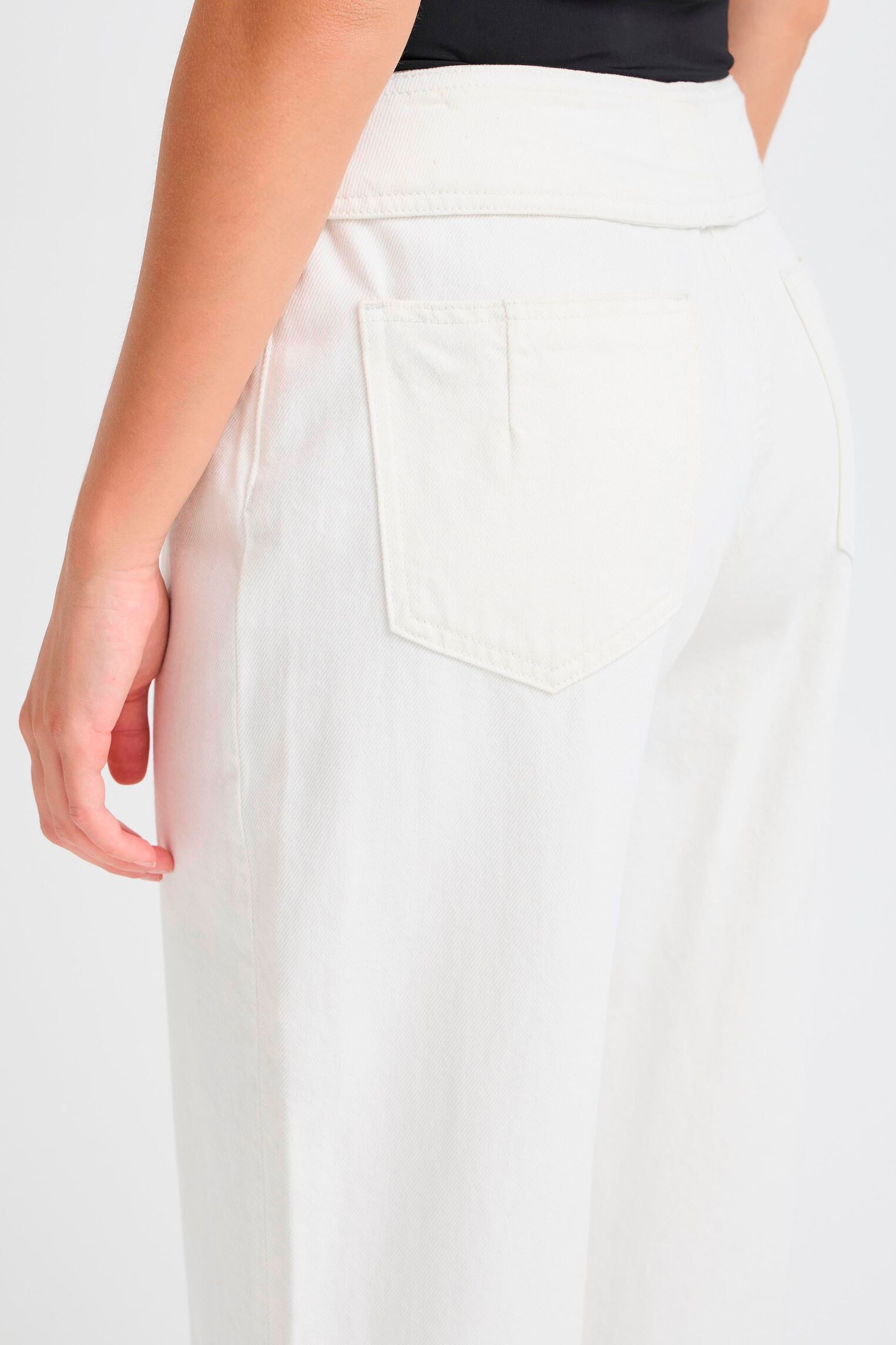 Rechte jeans / Straight Leg Jeans IHBALA PA dames wit Ichi Rechte jeans / Straight Leg Jeans IHBALA PA dames wit Blanc De Blanc