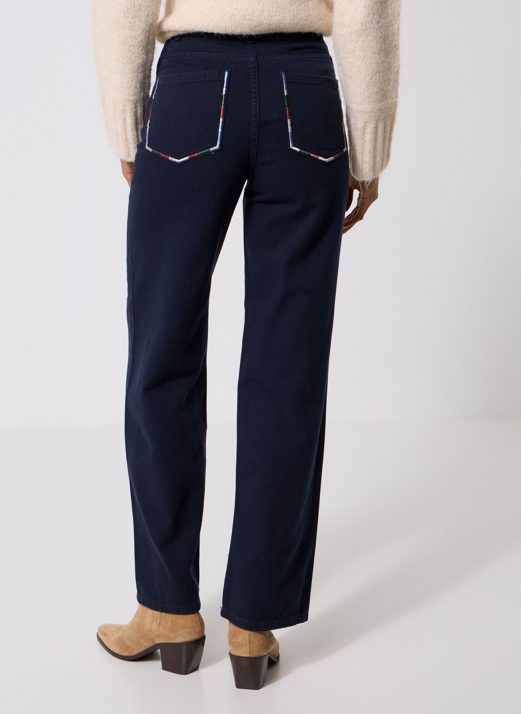 Jeans large IHHEZANA PA4 femme bleu Ichi Jeans large IHHEZANA PA4 femme bleu Total Eclipse