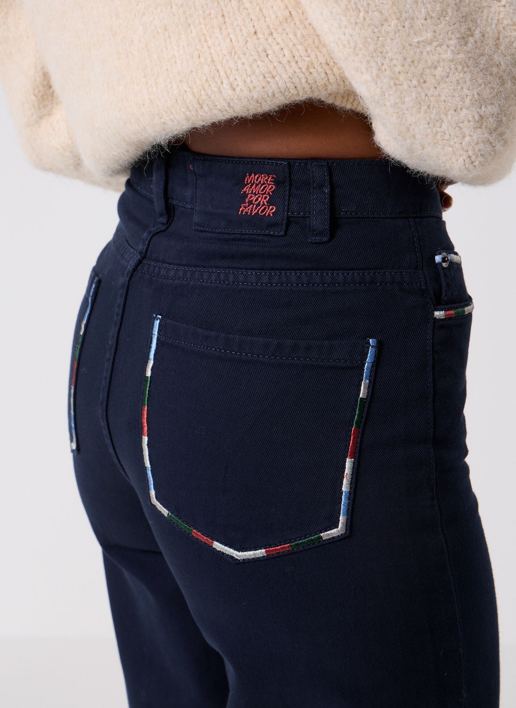Jeans large IHHEZANA PA4 femme bleu Ichi Jeans large IHHEZANA PA4 femme bleu Total Eclipse