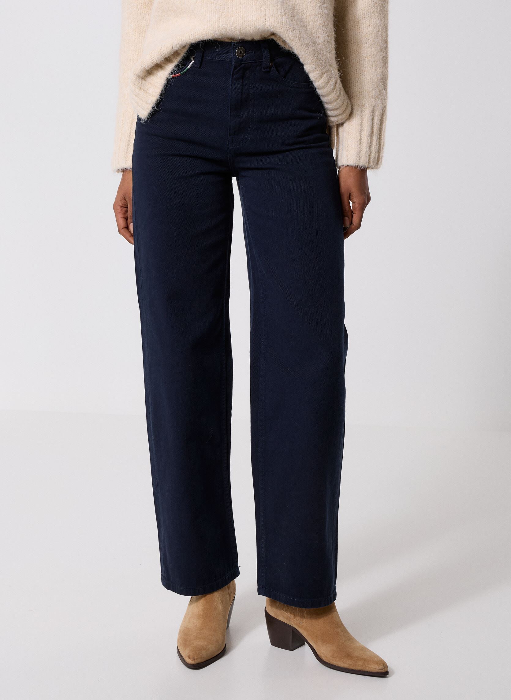 Jeans large IHHEZANA PA4 femme bleu Ichi Jeans large IHHEZANA PA4 femme bleu Total Eclipse