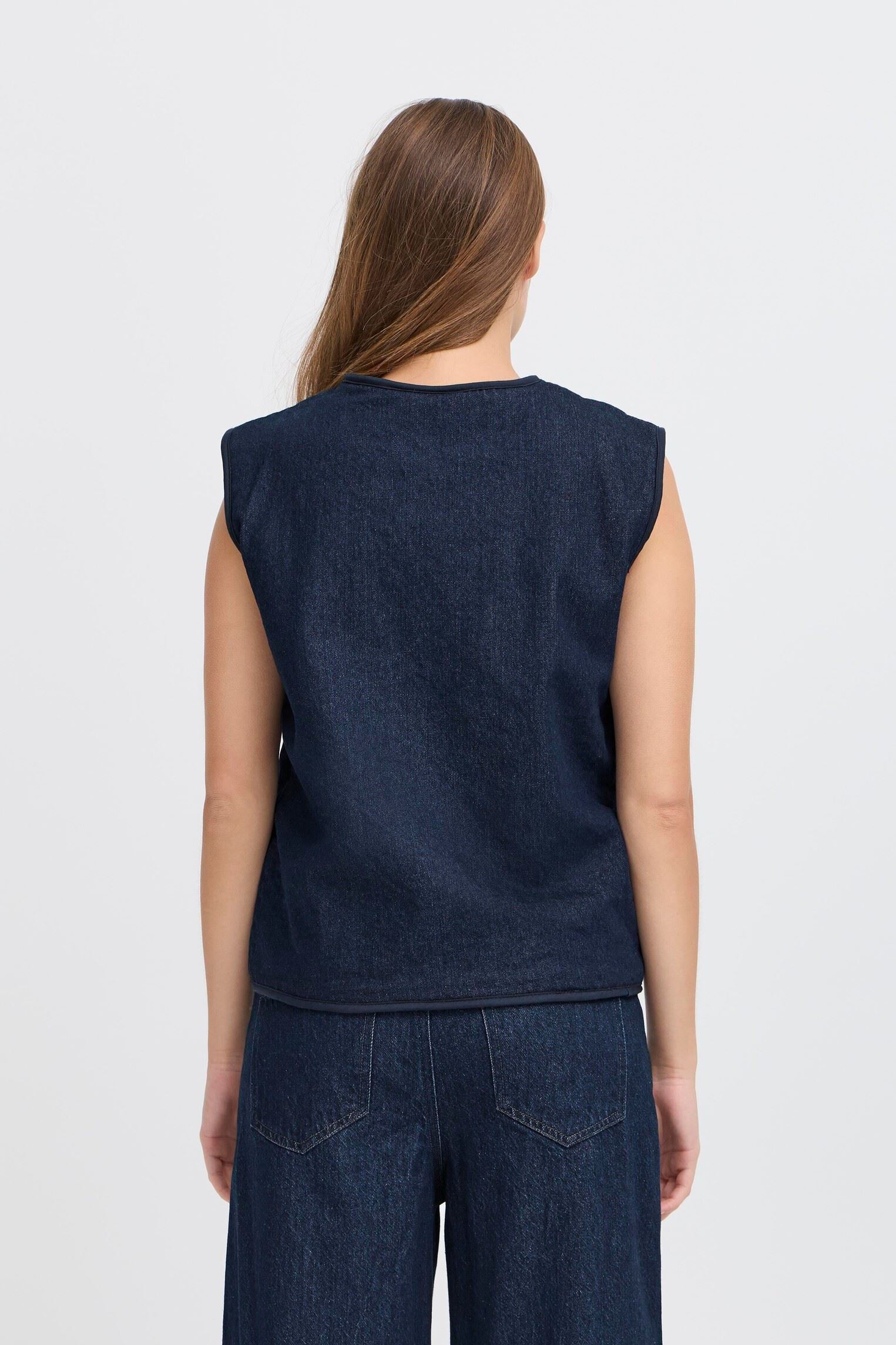 Vestes sans manches IHHIRAMO WA2 femme bleu Ichi Vestes sans manches IHHIRAMO WA2 femme bleu DENIM AUTHENTIC BLUE