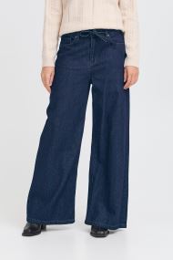 Jeans droit IHBERISEL WIDE PA femme bleu