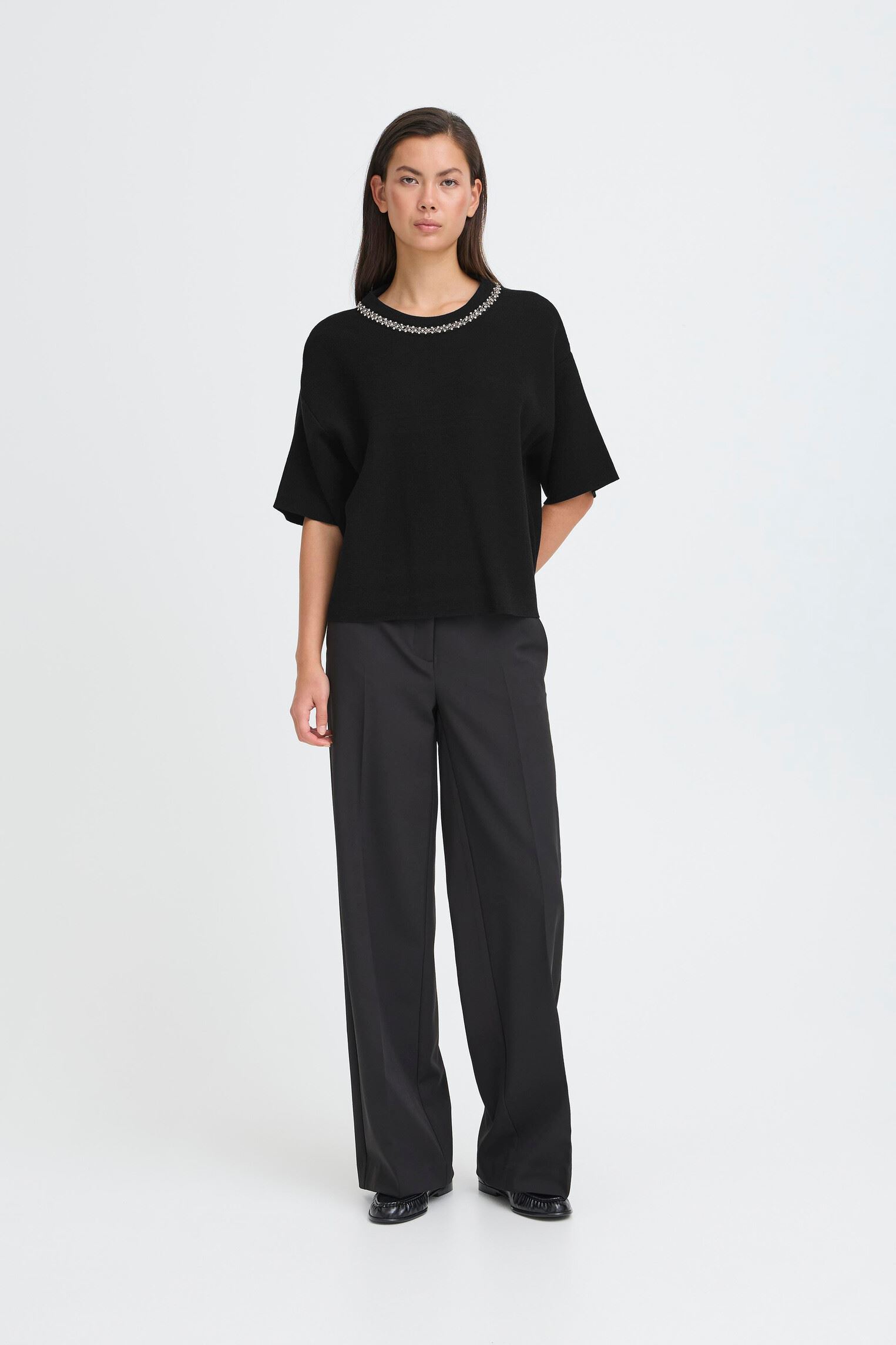 Pulls IHDORISE SS femme noir Ichi Pulls IHDORISE SS femme noir Black