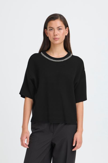 Ichi Pullover IHDORISE SS damen schwarz