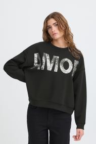 Sweater IHKELICIA SW dames zwart