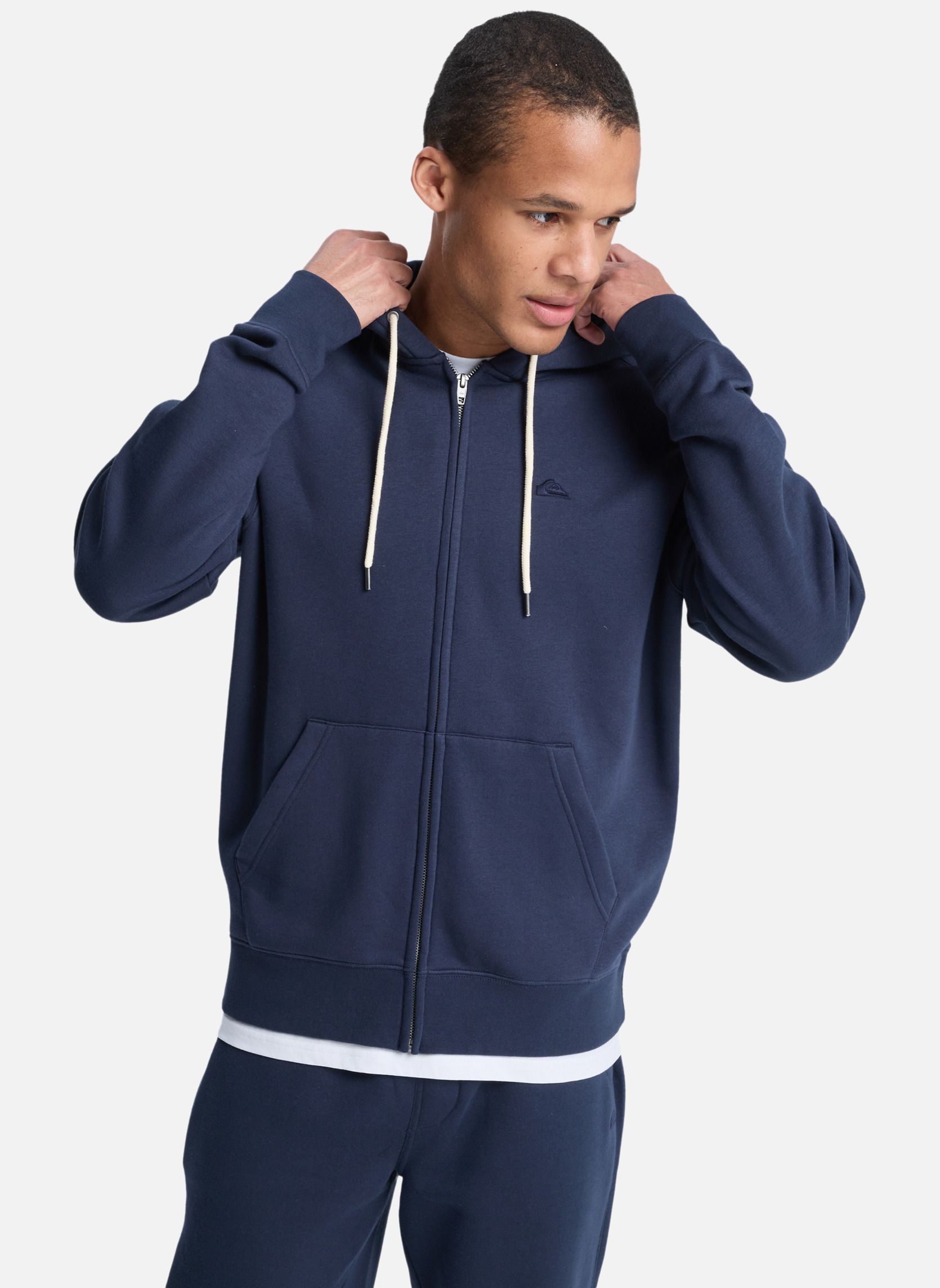 Sweats à capuche Salt Water Zip homme bleu Quiksilver Sweats à capuche Salt Water Zip homme bleu Bleu foncé