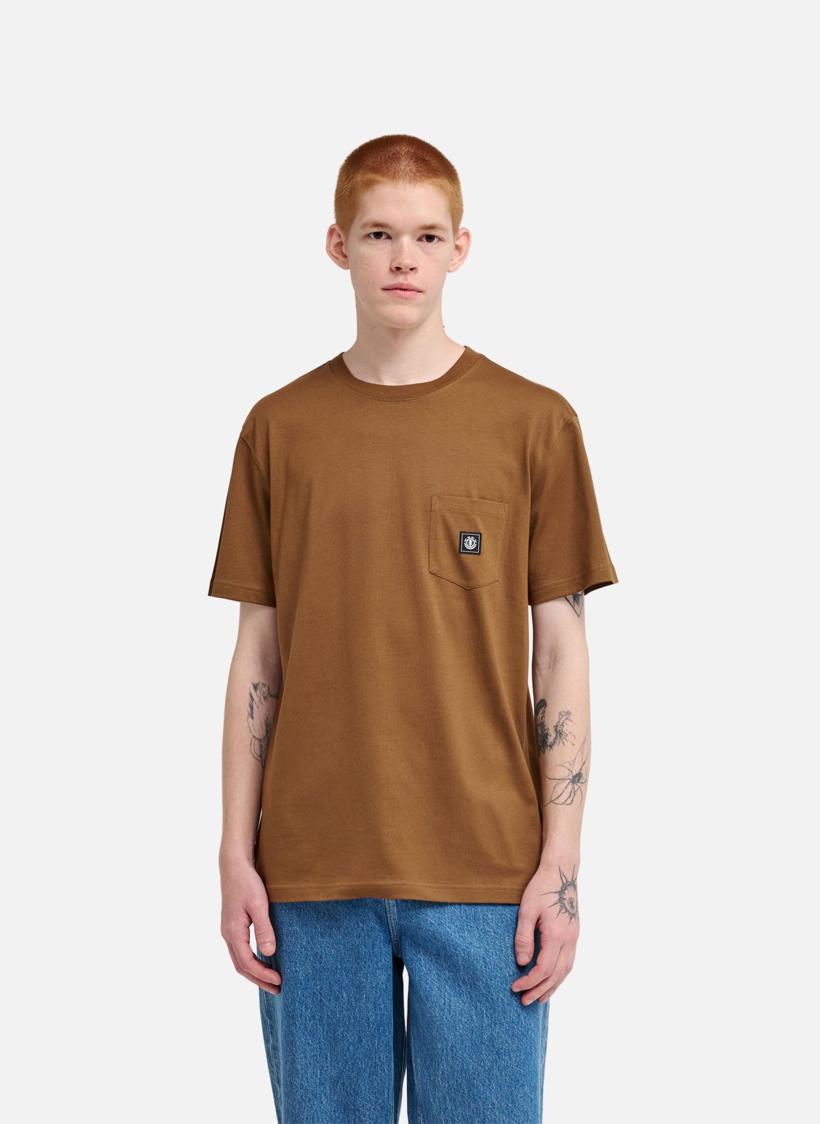 Tee-shirts Icon Label Pocket homme marron Element Tee-shirts Icon Label Pocket homme marron Marron