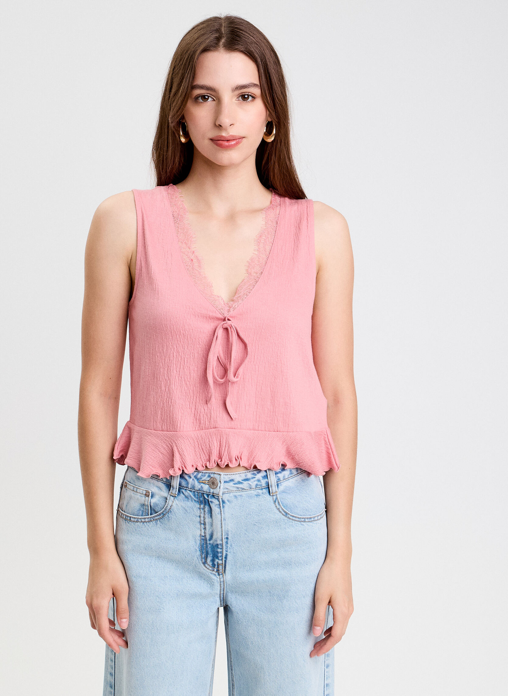 Débardeurs DBLODENTEL femme rose Cache Cache Débardeurs DBLODENTEL femme rose Rose pastel