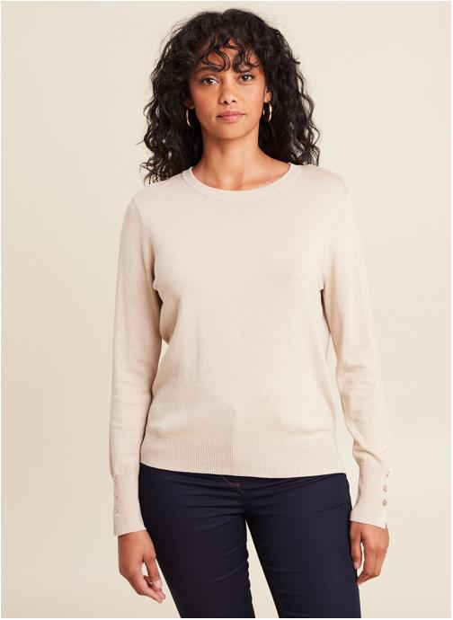 Pull Femme Jaune Cache Cache Taille 36 - Neuf Sans étiquettes - Col Rond - Pour L'automne/hiver