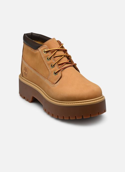 Timberland Bottines à lacets STONE STREET MID LACE UP WATERPROOF BOOT femme marron