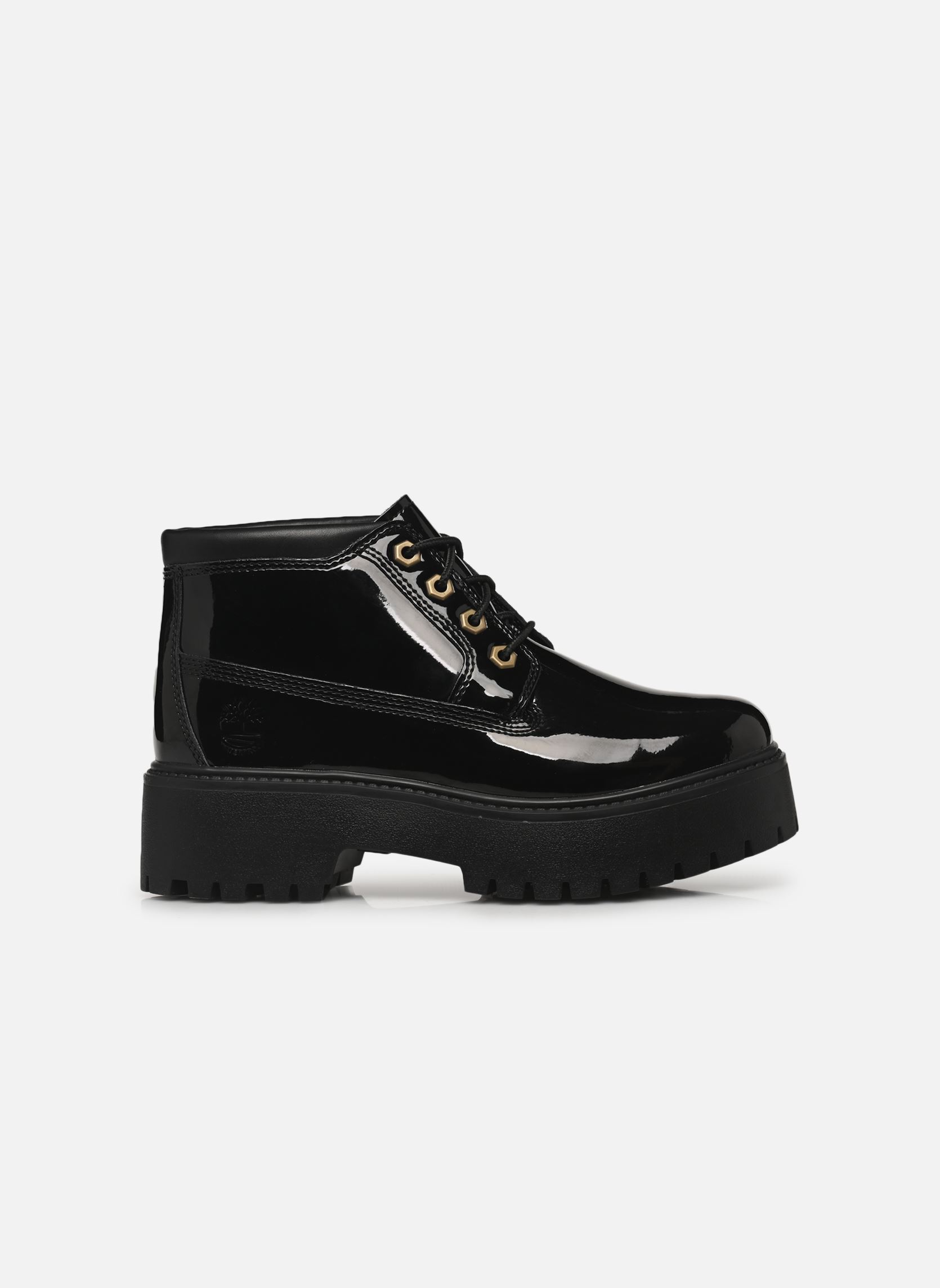 Bottines à lacets STONE STREET MID LACE UP WATERPROOF BOOT femme noir Timberland Bottines à lacets STONE STREET MID LACE UP WATERPROOF BOOT femme noir BLACK PATENT LEATHER