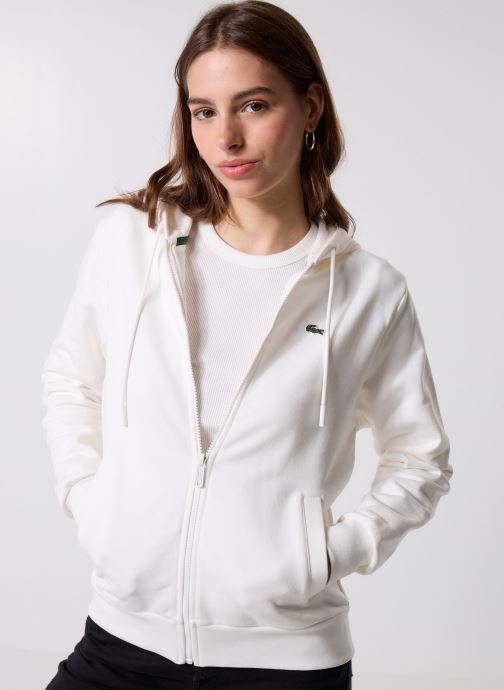 Lacoste Sweater Sweatshirt Zippe SF5256 dames wit
