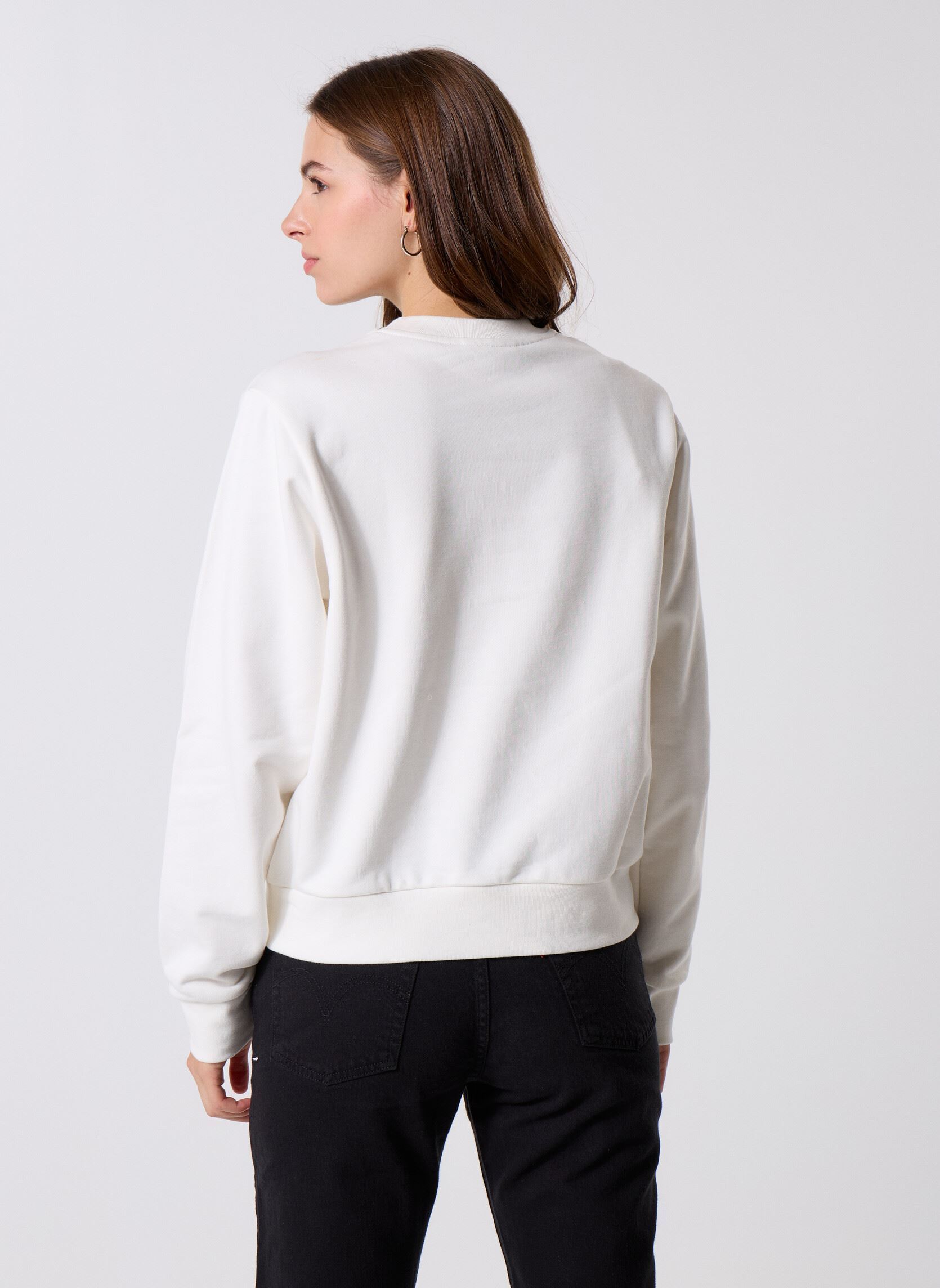Felpe Sweatshirt Col Rond SF5270 donna bianco Lacoste Felpe Sweatshirt Col Rond SF5270 donna bianco FARINE