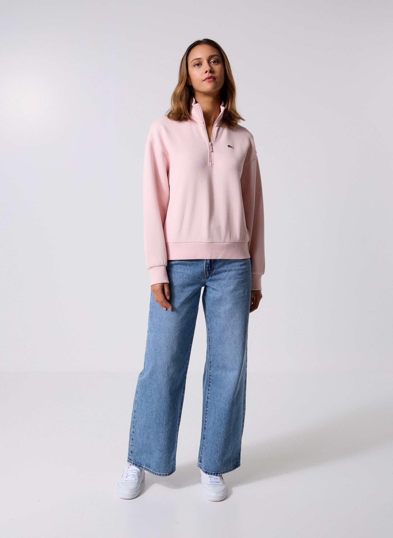 Sweats zippés Sweatshirt Col Montant SF5271 femme rose Lacoste Sweats zippés Sweatshirt Col Montant SF5271 femme rose NIDUS