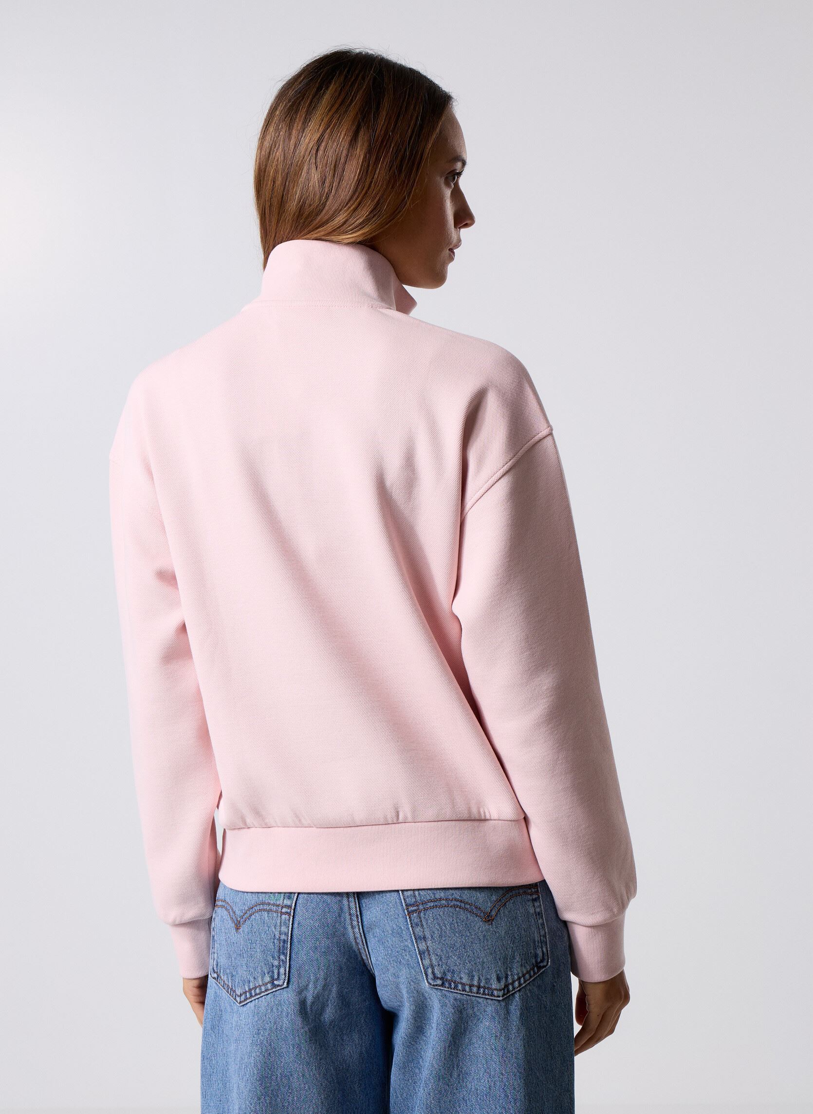 Sweats zippés Sweatshirt Col Montant SF5271 femme rose Lacoste Sweats zippés Sweatshirt Col Montant SF5271 femme rose NIDUS