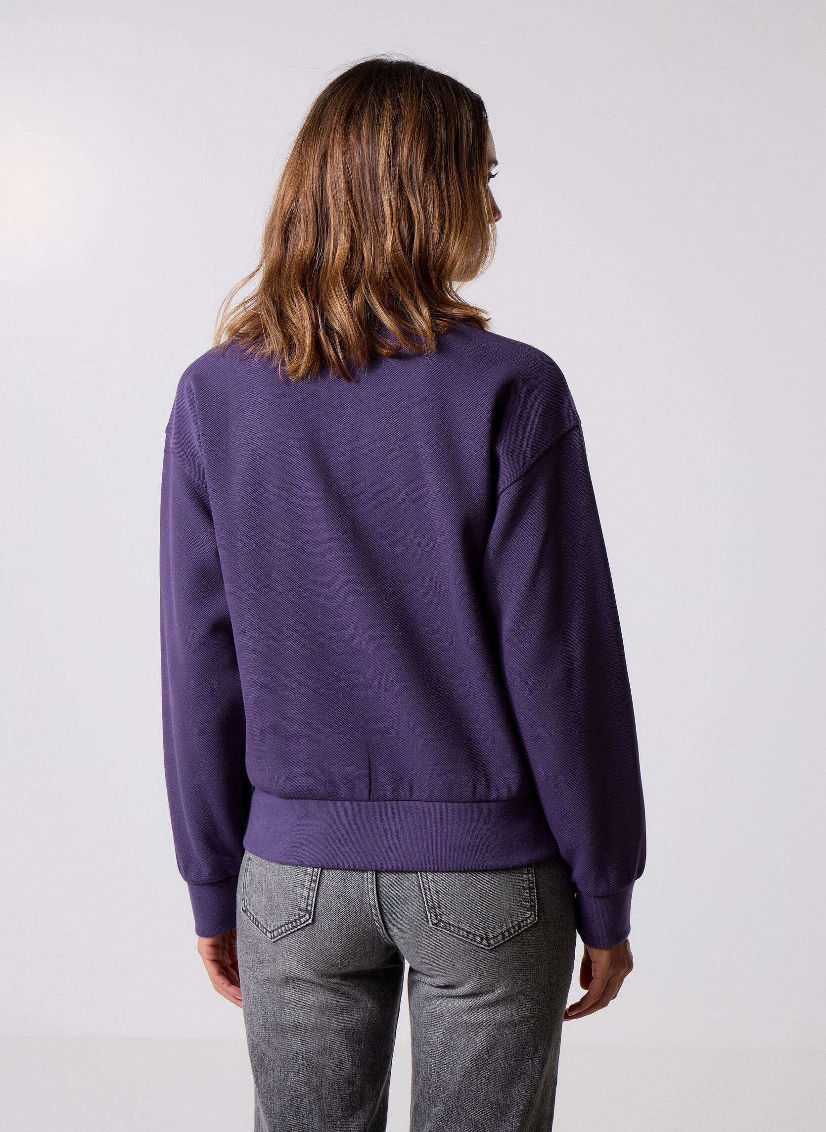 Sweats zippés Sweatshirt Col Montant SF5271 femme violet Lacoste Sweats zippés Sweatshirt Col Montant SF5271 femme violet VELOURS