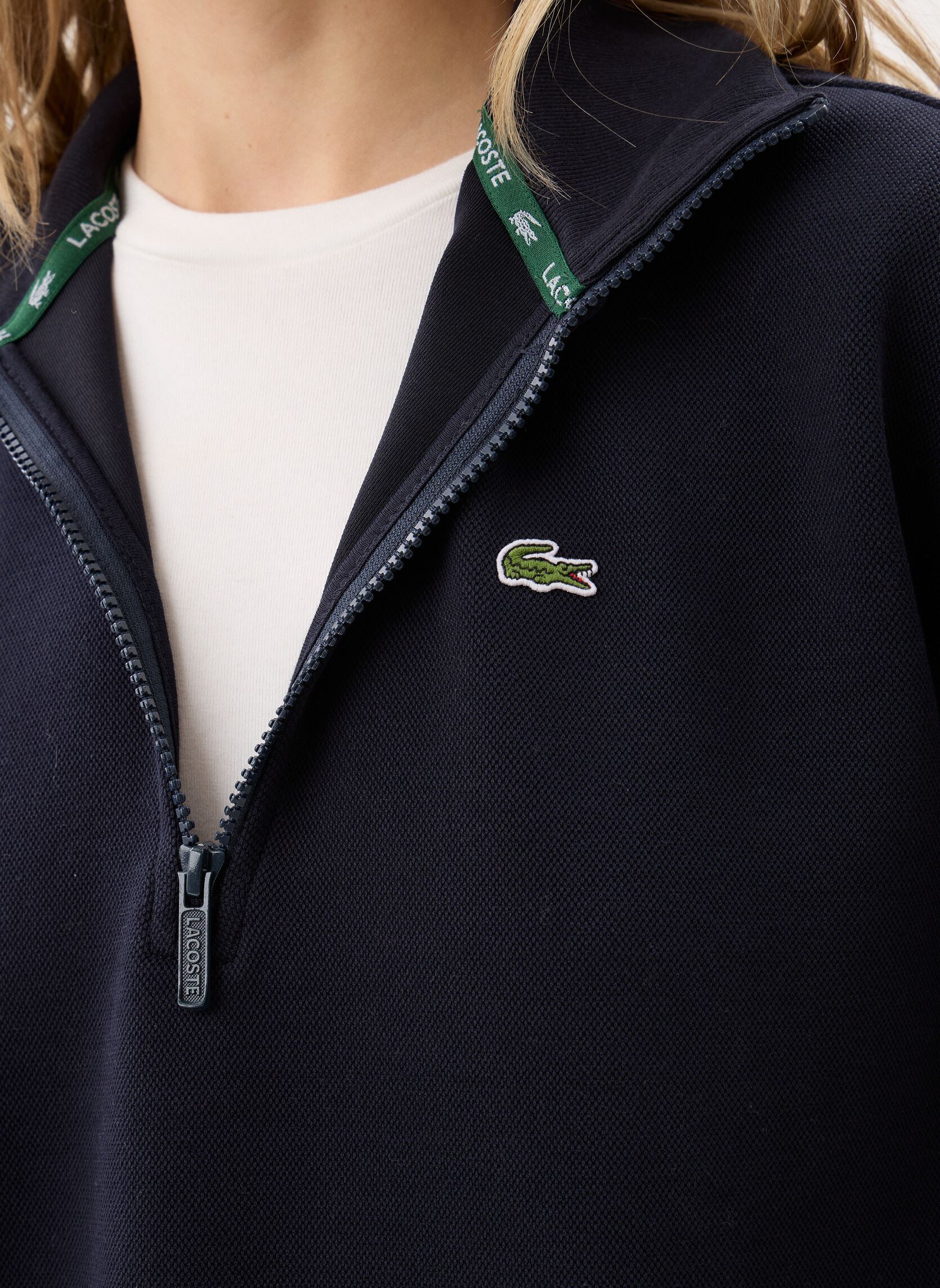 Sweats zippés Sweatshirt Col Montant SF5271 femme bleu Lacoste Sweats zippés Sweatshirt Col Montant SF5271 femme bleu ABIMES
