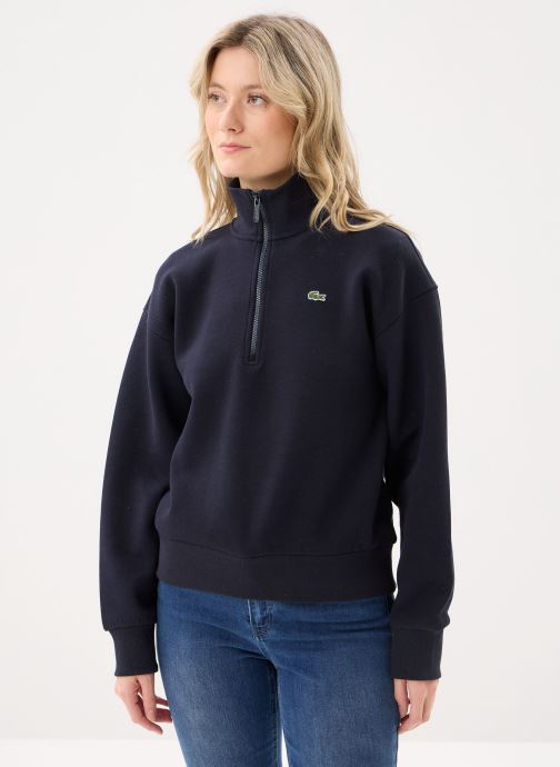 Lacoste Sweats zippés Sweatshirt Col Montant SF5271 femme bleu