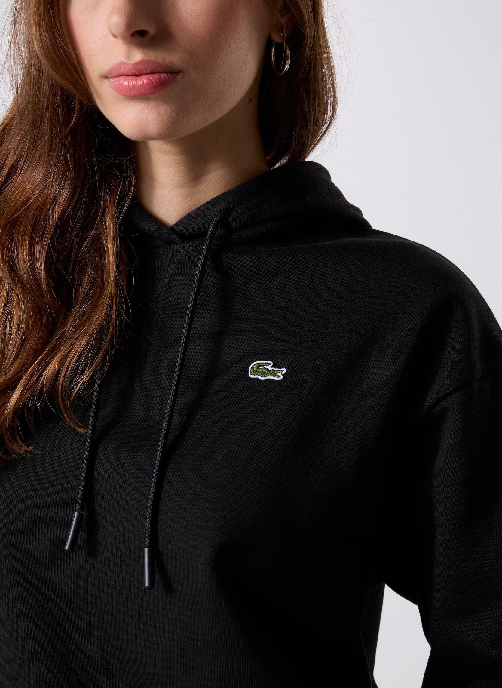 Kapuzenpullover Hoodie SF7612 damen schwarz Lacoste Kapuzenpullover Hoodie SF7612 damen schwarz NOIR