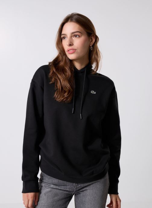 Lacoste Sweats à capuche Hoodie SF7612 femme noir