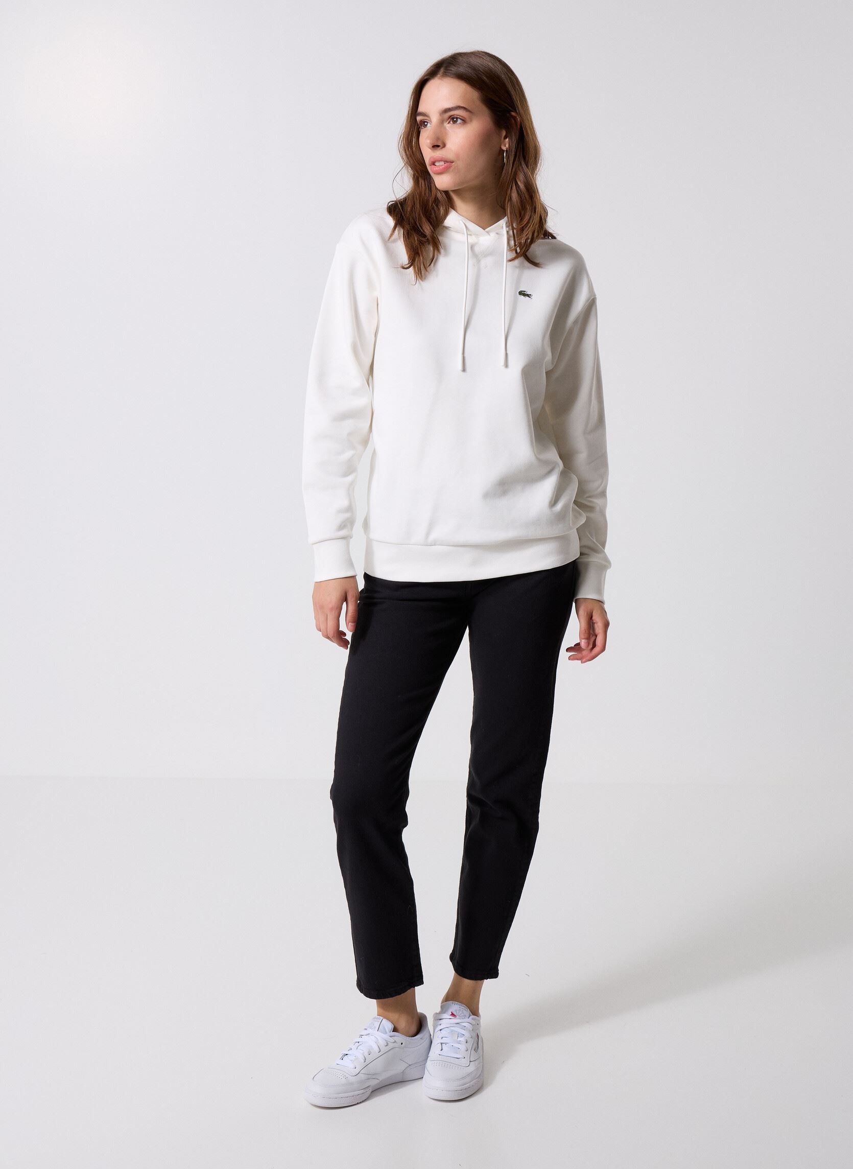 Felpe con cappuccio Hoodie SF7612 donna bianco Lacoste Felpe con cappuccio Hoodie SF7612 donna bianco FARINE