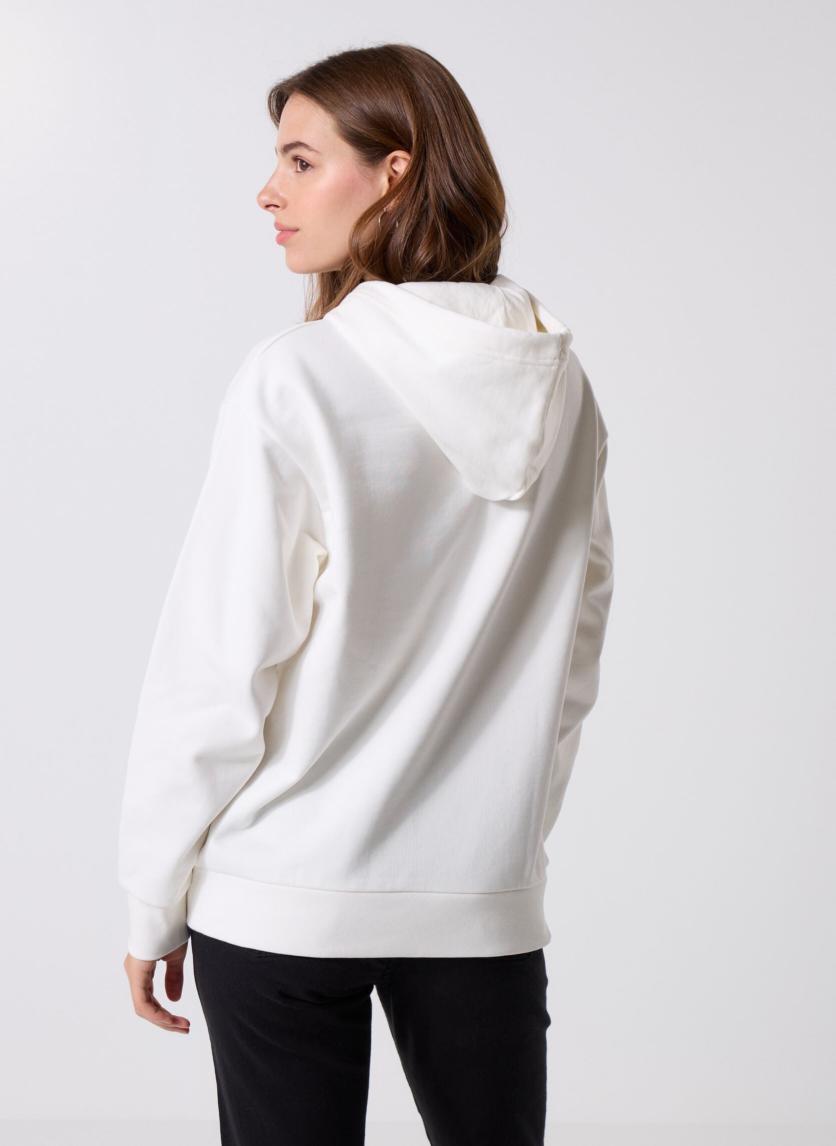 Felpe con cappuccio Hoodie SF7612 donna bianco Lacoste Felpe con cappuccio Hoodie SF7612 donna bianco FARINE