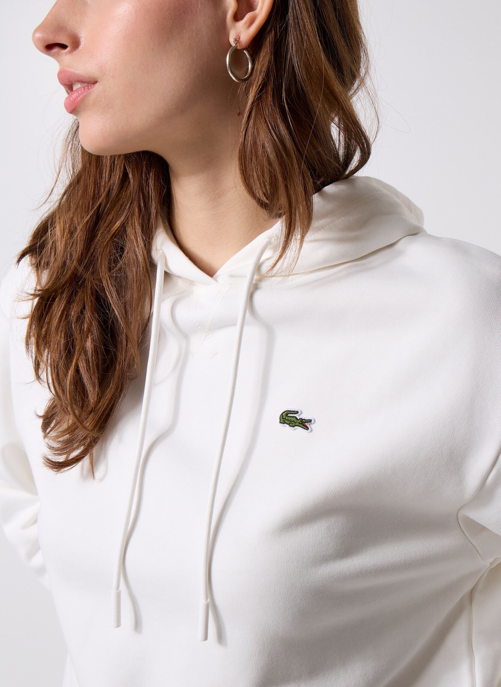 Felpe con cappuccio Hoodie SF7612 donna bianco Lacoste Felpe con cappuccio Hoodie SF7612 donna bianco FARINE