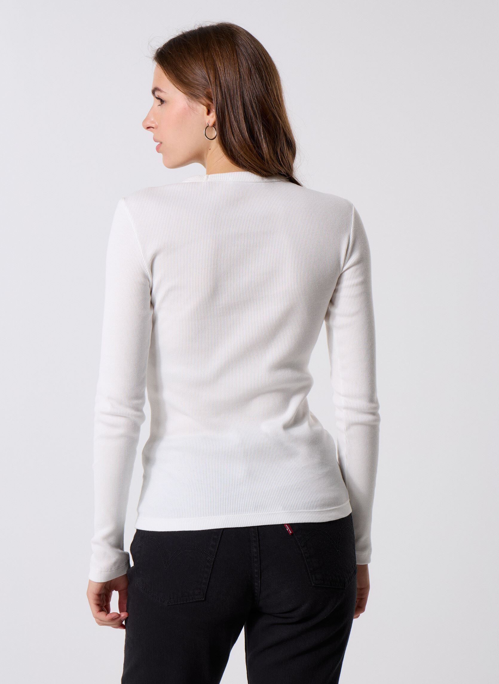 T-Shirts T-Shirt Ml TF1692 damen weiß Lacoste T-Shirts T-Shirt Ml TF1692 damen weiß FARINE