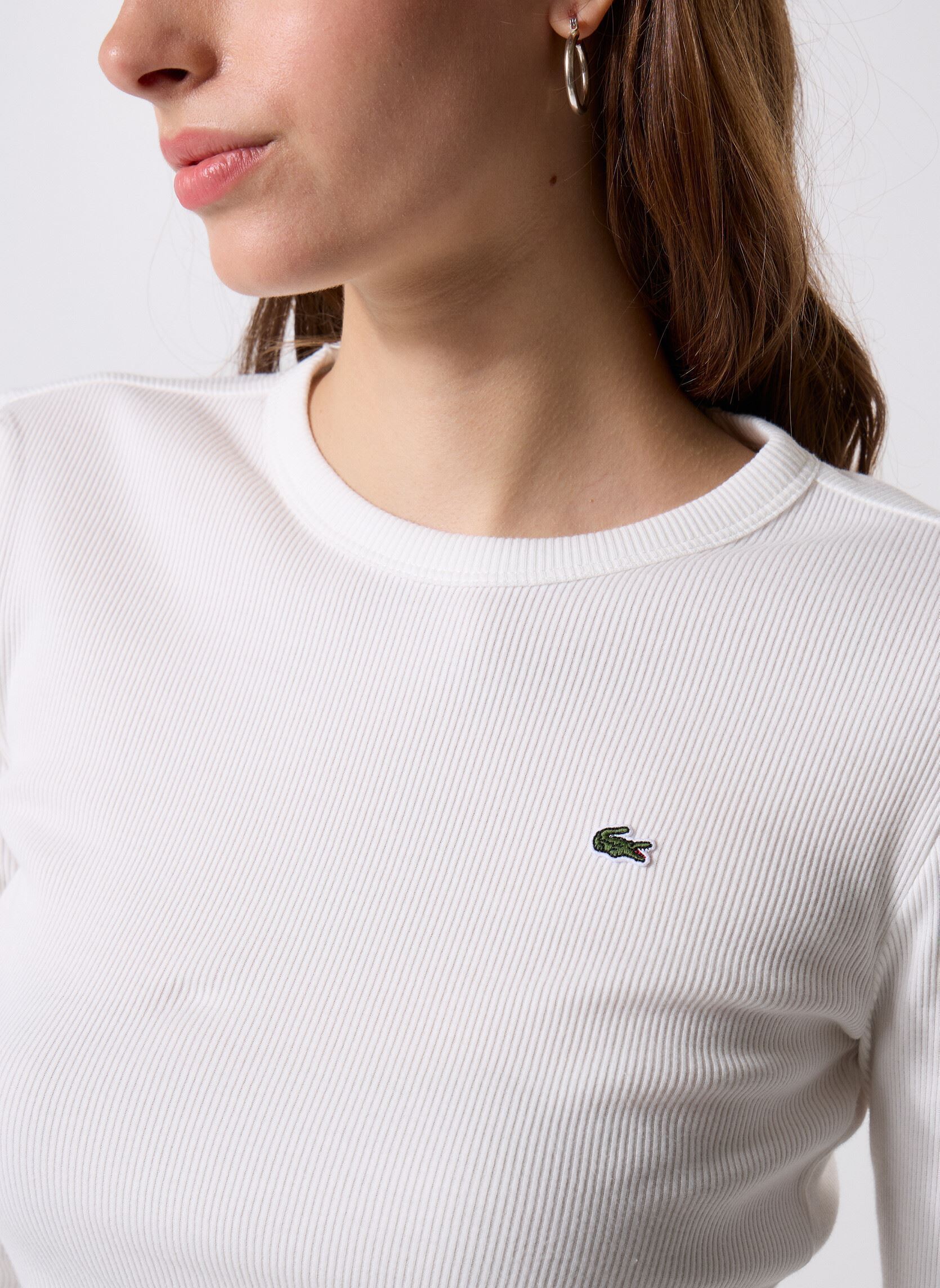 T-Shirts T-Shirt Ml TF1692 damen weiß Lacoste T-Shirts T-Shirt Ml TF1692 damen weiß FARINE