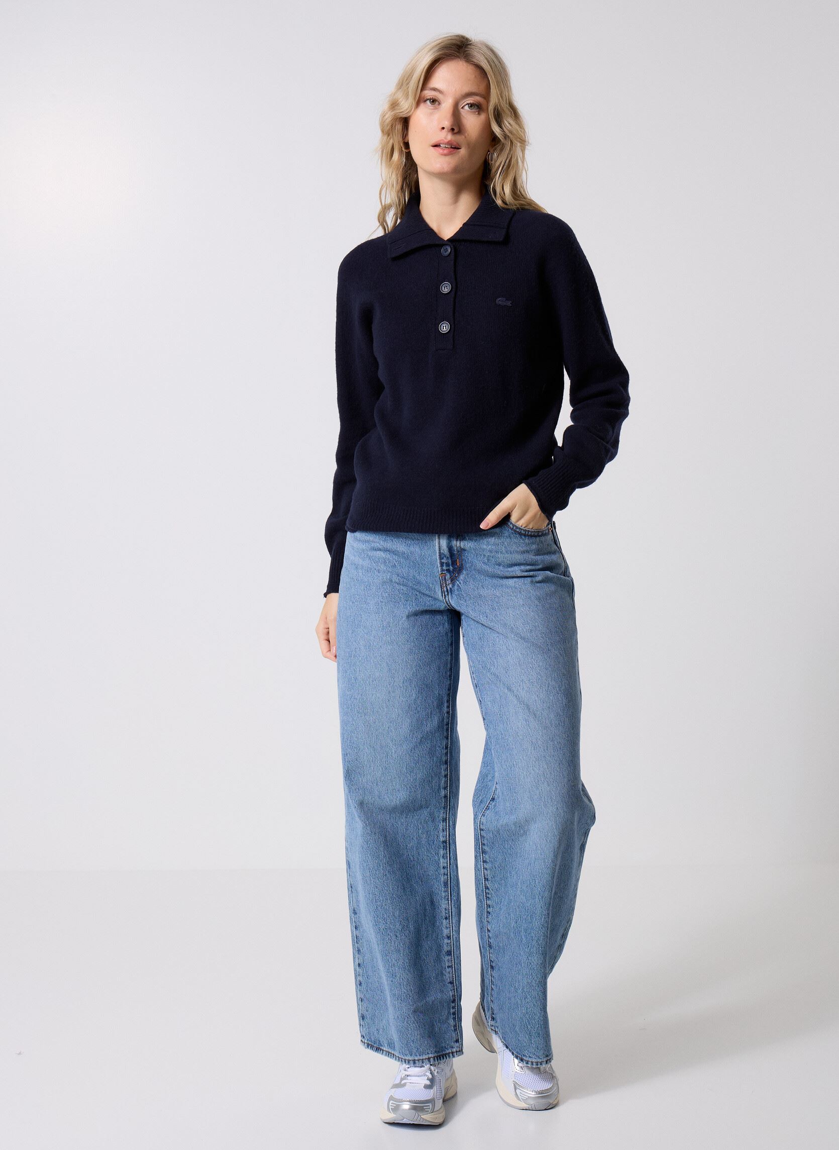 Truien Pull AF4010 dames blauw Lacoste Truien Pull AF4010 dames blauw MARINE