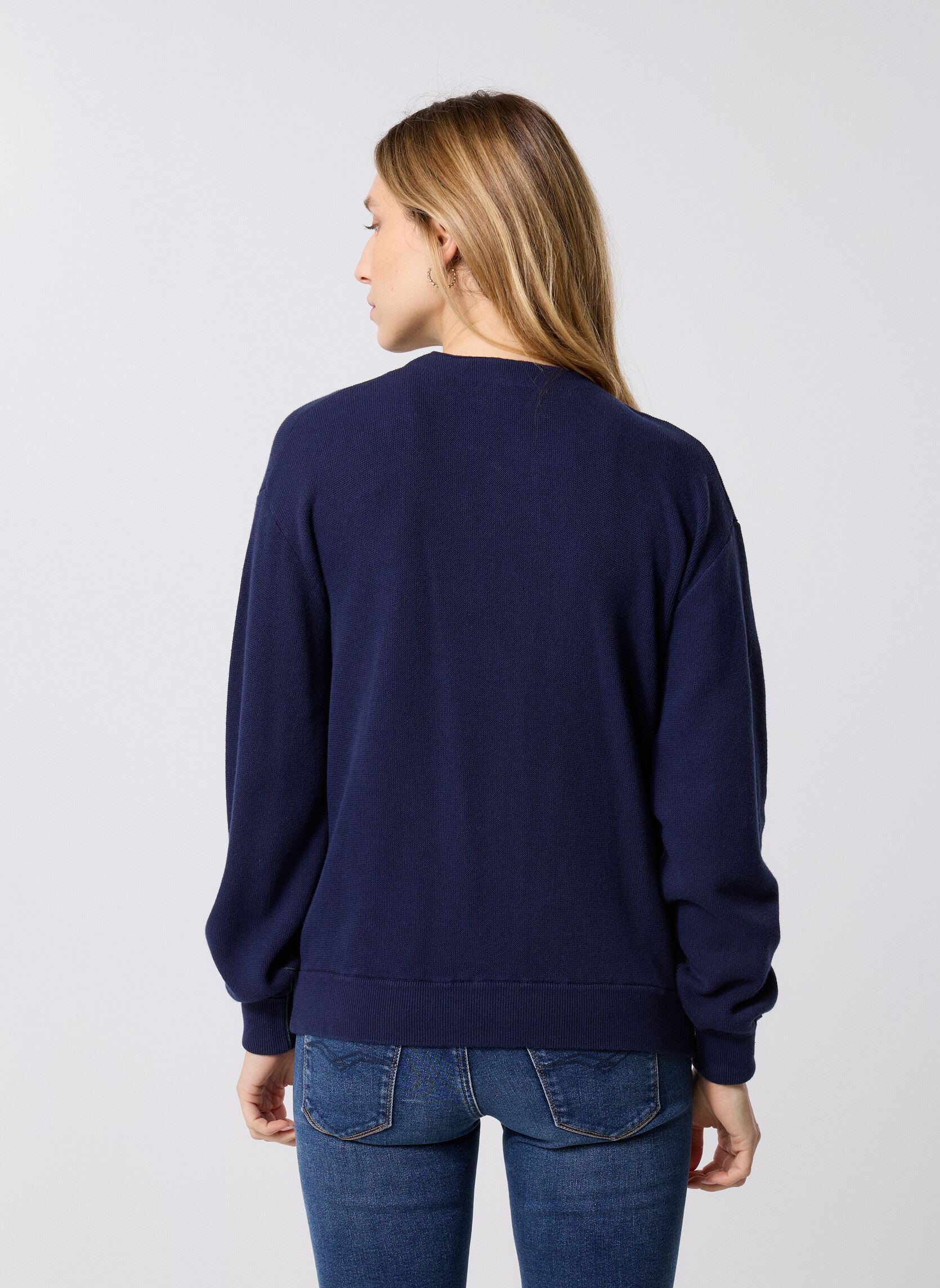 Vesten Gilet AF4143 dames blauw Lacoste Vesten Gilet AF4143 dames blauw MARINE