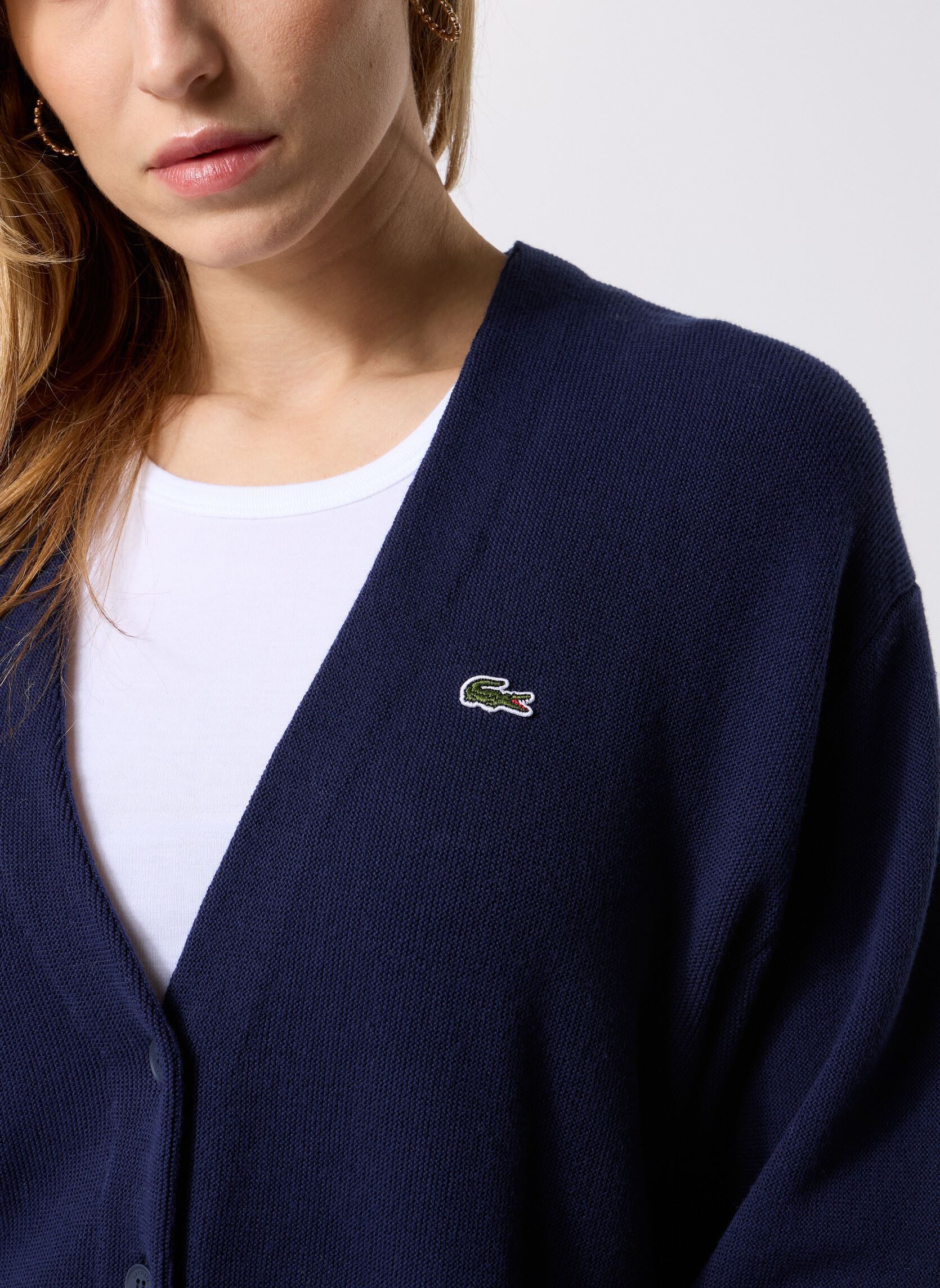 Vesten Gilet AF4143 dames blauw Lacoste Vesten Gilet AF4143 dames blauw MARINE