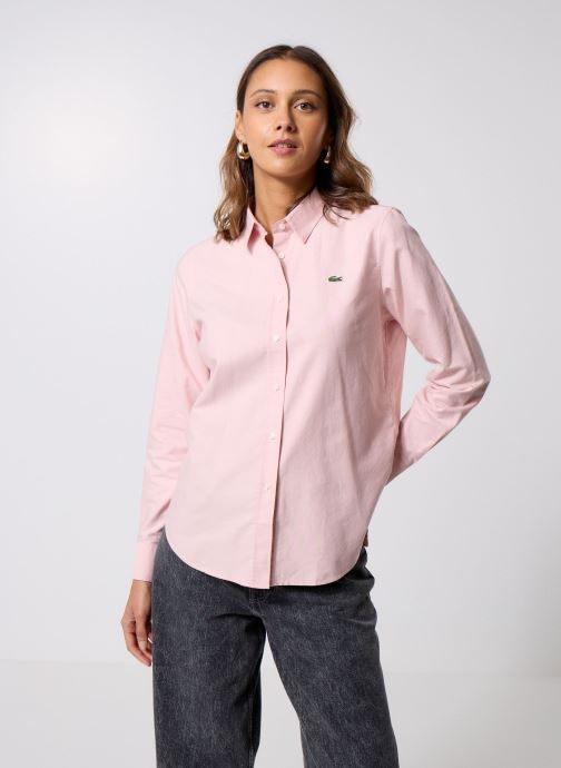 Lacoste Lange mouw overhemden Chemise CF2721 dames roze