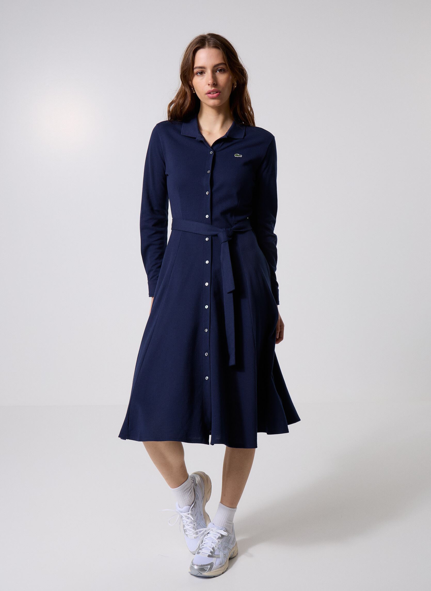 Robes longues Robe EF5299 femme bleu Lacoste Robes longues Robe EF5299 femme bleu MARINE
