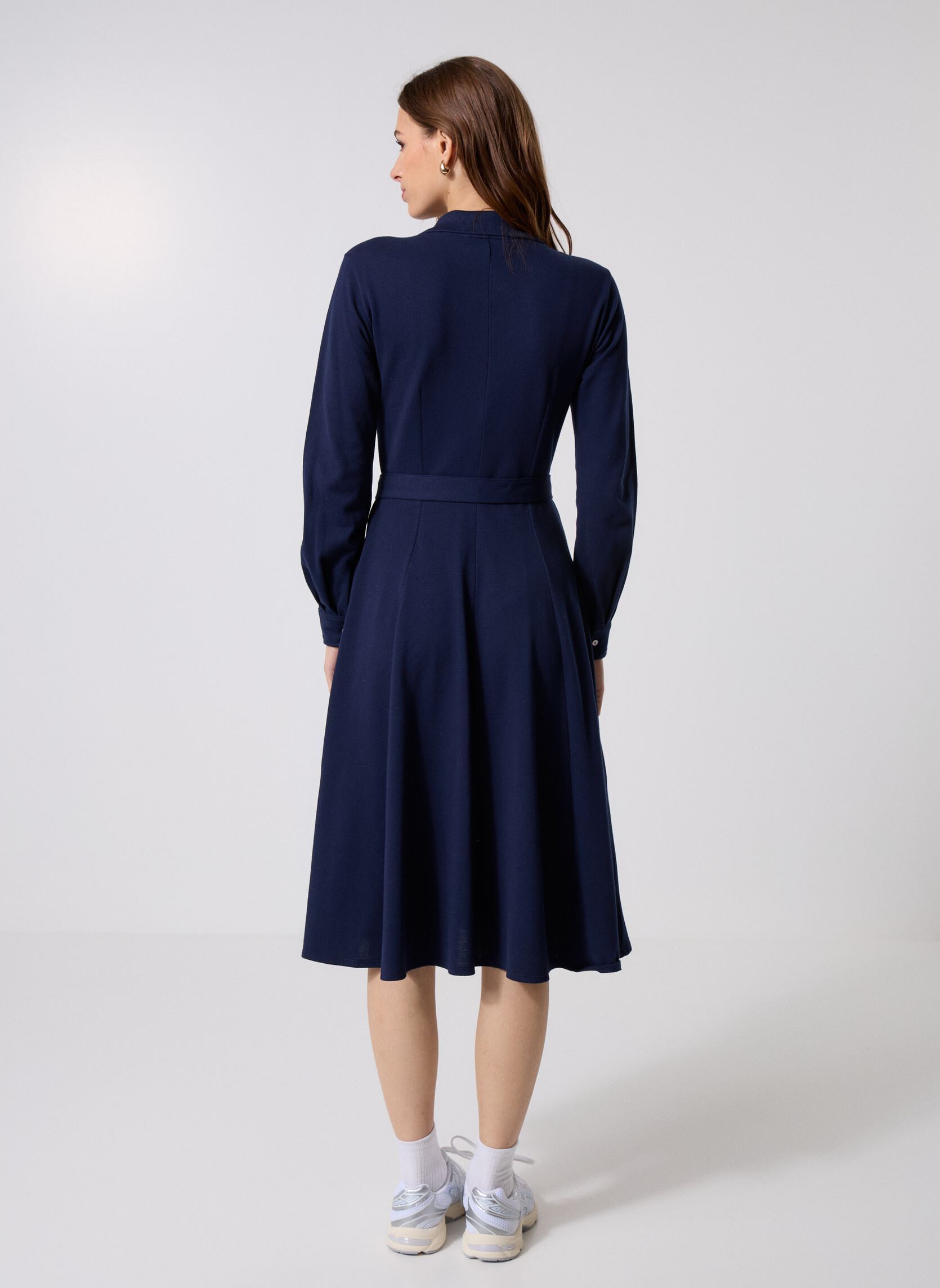 Robes longues Robe EF5299 femme bleu Lacoste Robes longues Robe EF5299 femme bleu MARINE