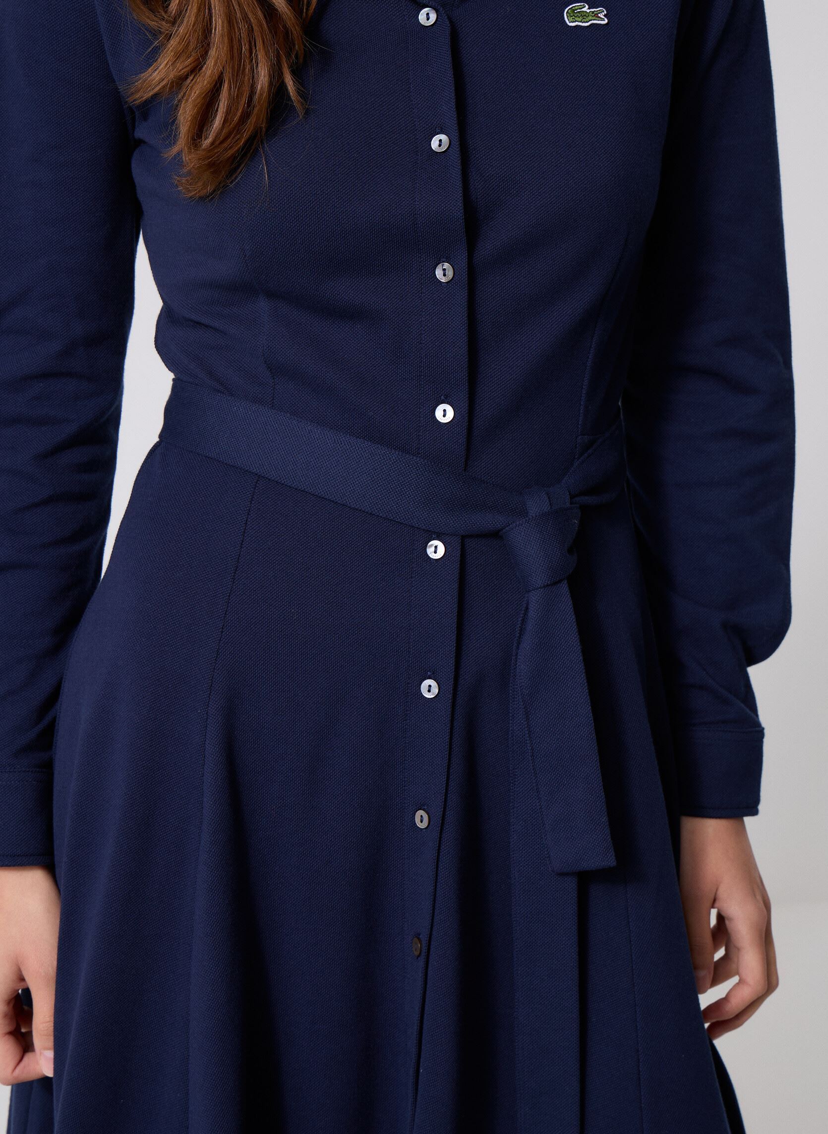 Robes longues Robe EF5299 femme bleu Lacoste Robes longues Robe EF5299 femme bleu MARINE