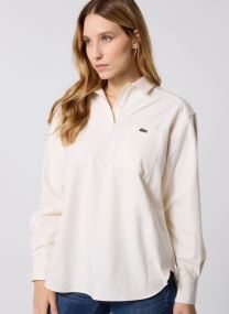 Polos manches longues Polo Flanelle CF5440 femme blanc