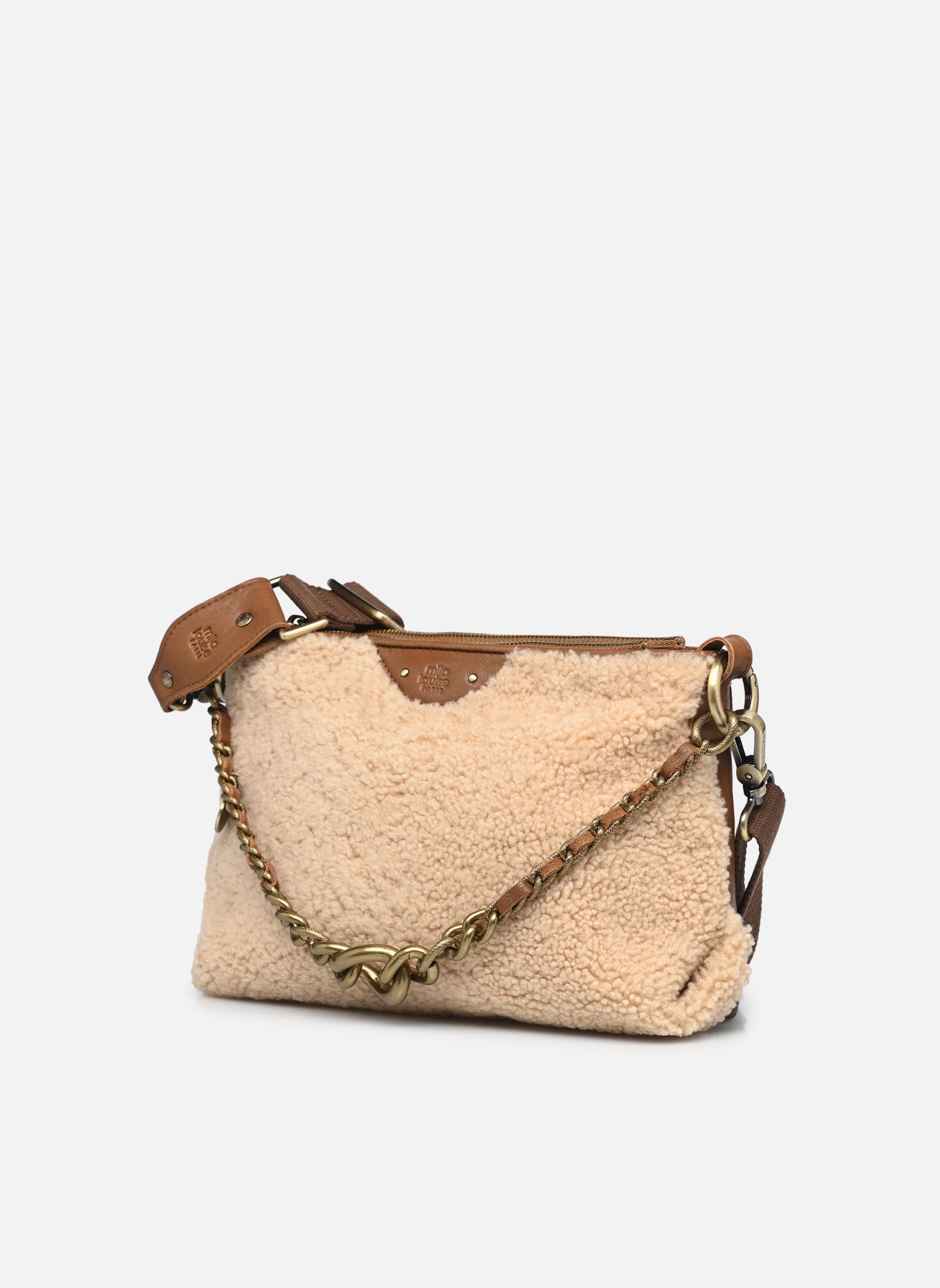 Umhängetaschen Noeli Xs T Shearling damen beige Mila Louise Umhängetaschen Noeli Xs T Shearling damen beige OCRE