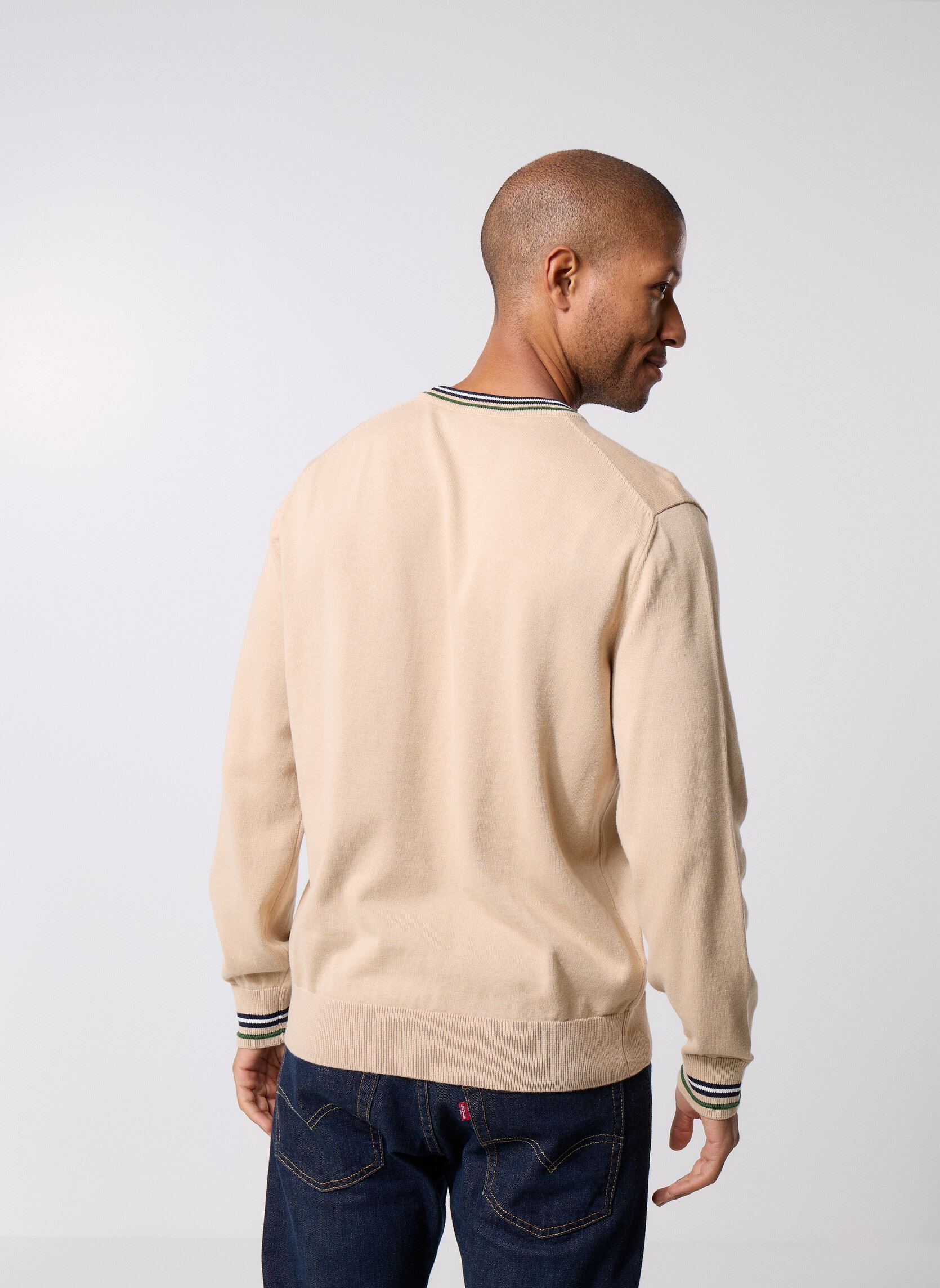 Truien Pull Col Rond AH5158 heren beige Lacoste Truien Pull Col Rond AH5158 heren beige VIENNOIS