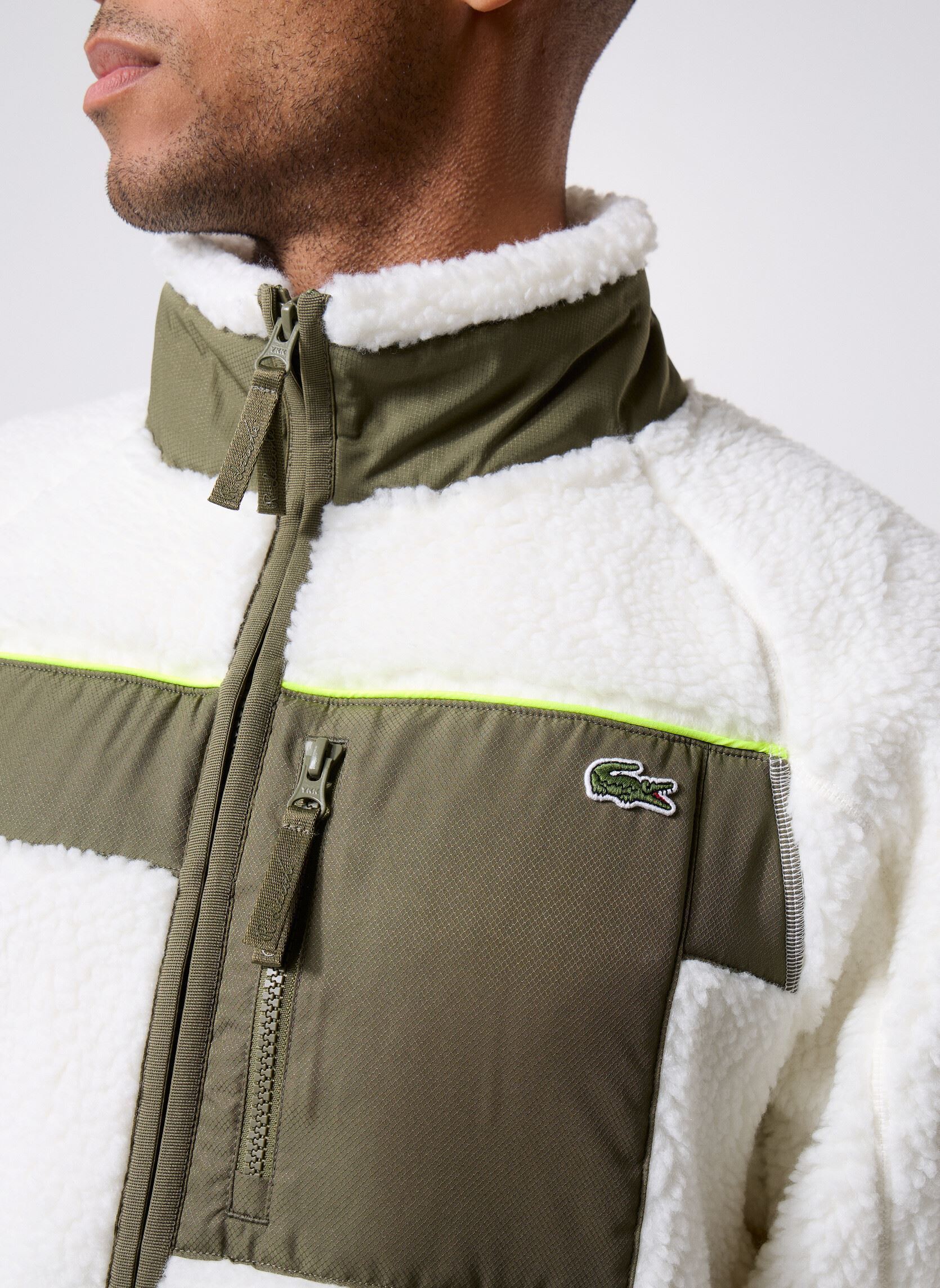 Fleece-Jacken Polaire BH5908 herren weiß Lacoste Fleece-Jacken Polaire BH5908 herren weiß FARINE / OLIVE 06Y