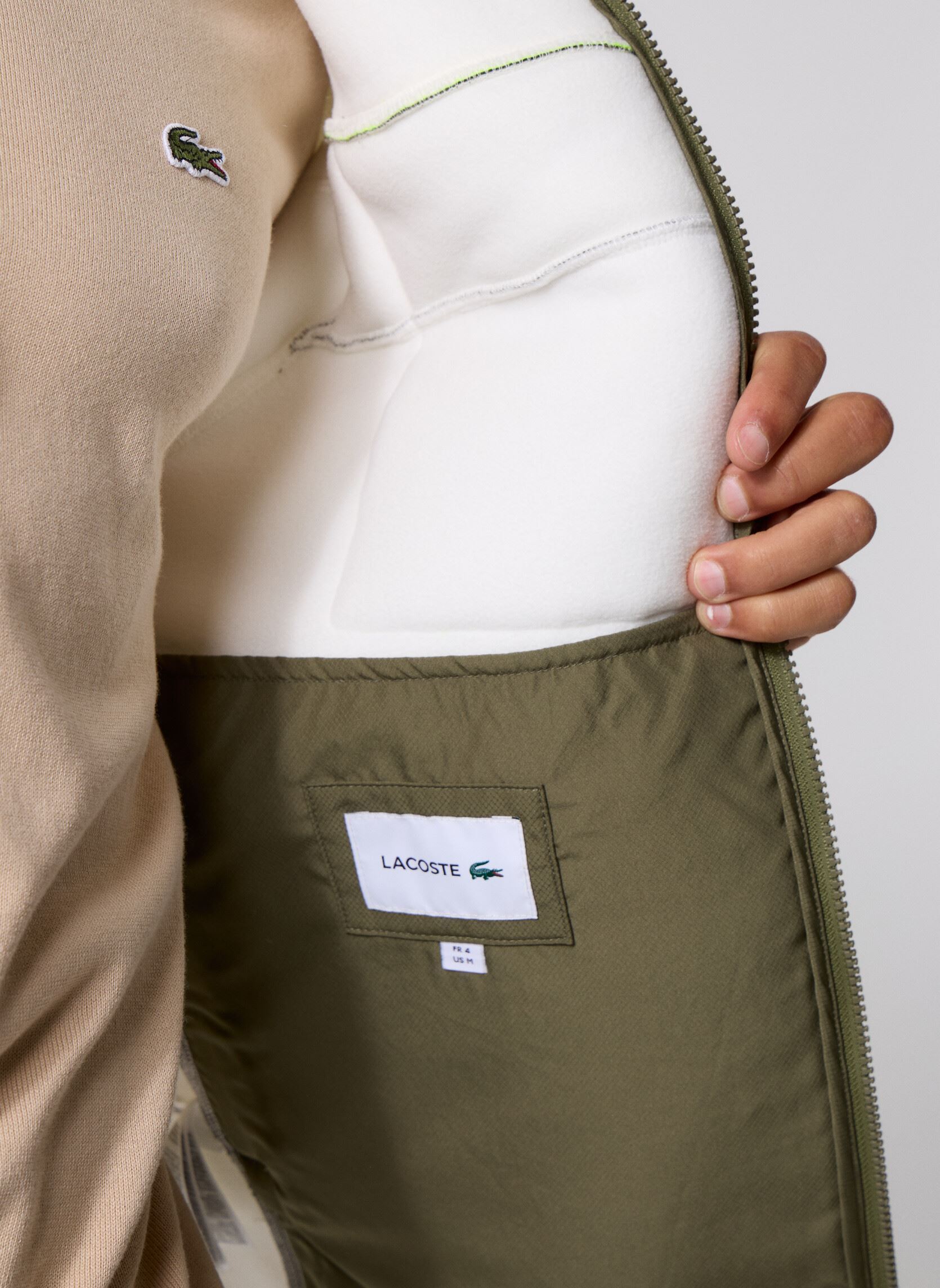 Fleece-Jacken Polaire BH5908 herren weiß Lacoste Fleece-Jacken Polaire BH5908 herren weiß FARINE / OLIVE 06Y