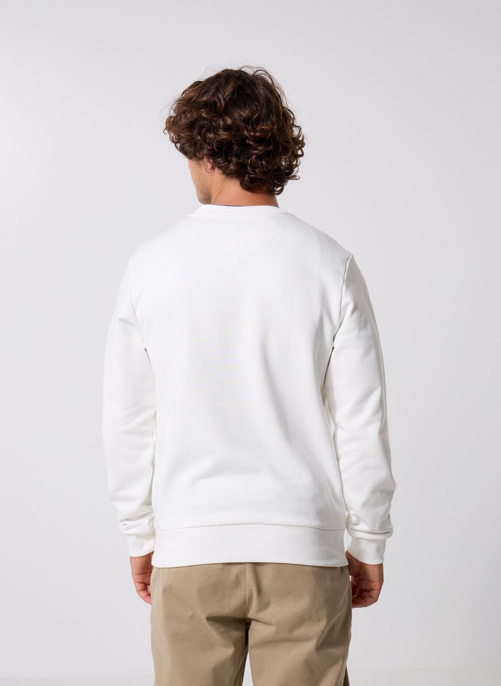 Sweatshirts Sweaters SH5498 herren weiß Lacoste Sweatshirts Sweaters SH5498 herren weiß FARINE / OLIVE 06Y