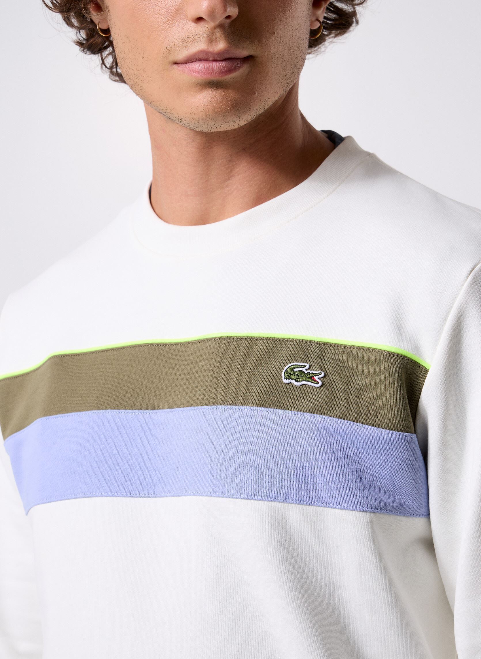 Sweatshirts Sweaters SH5498 herren weiß Lacoste Sweatshirts Sweaters SH5498 herren weiß FARINE / OLIVE 06Y