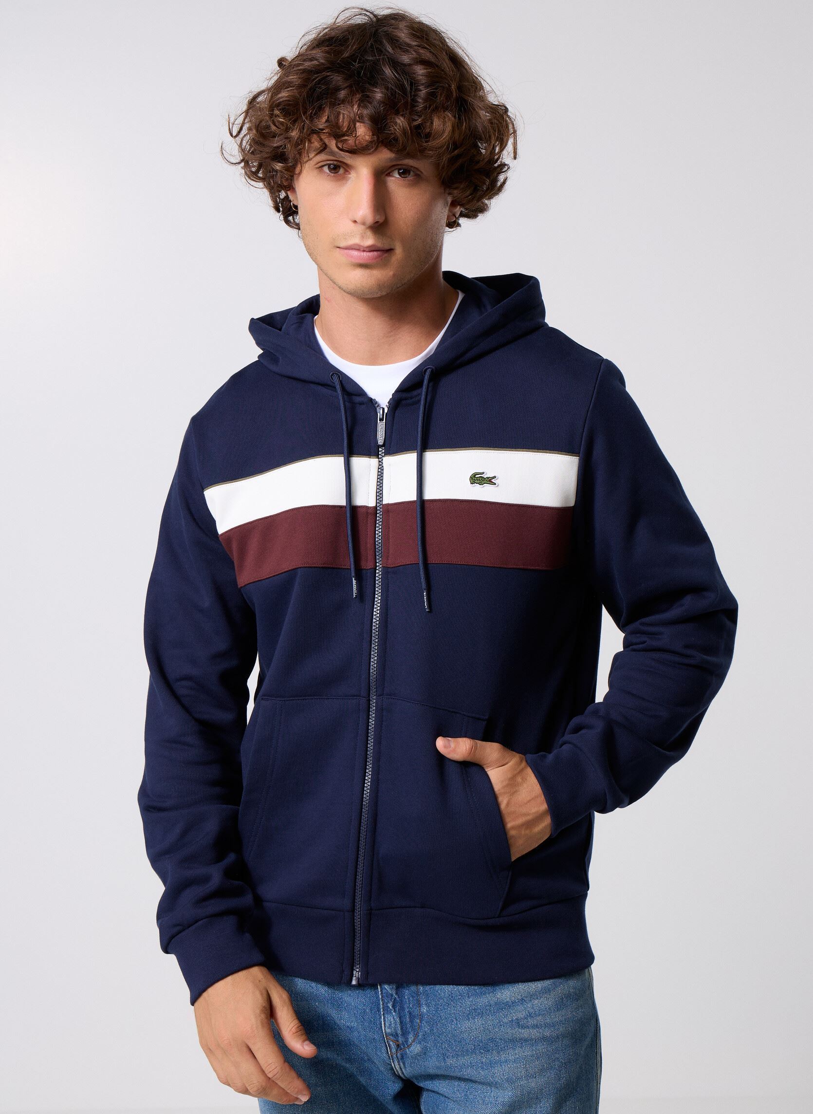 Vêtements Lacoste Sweat Zippe SH5913 pour