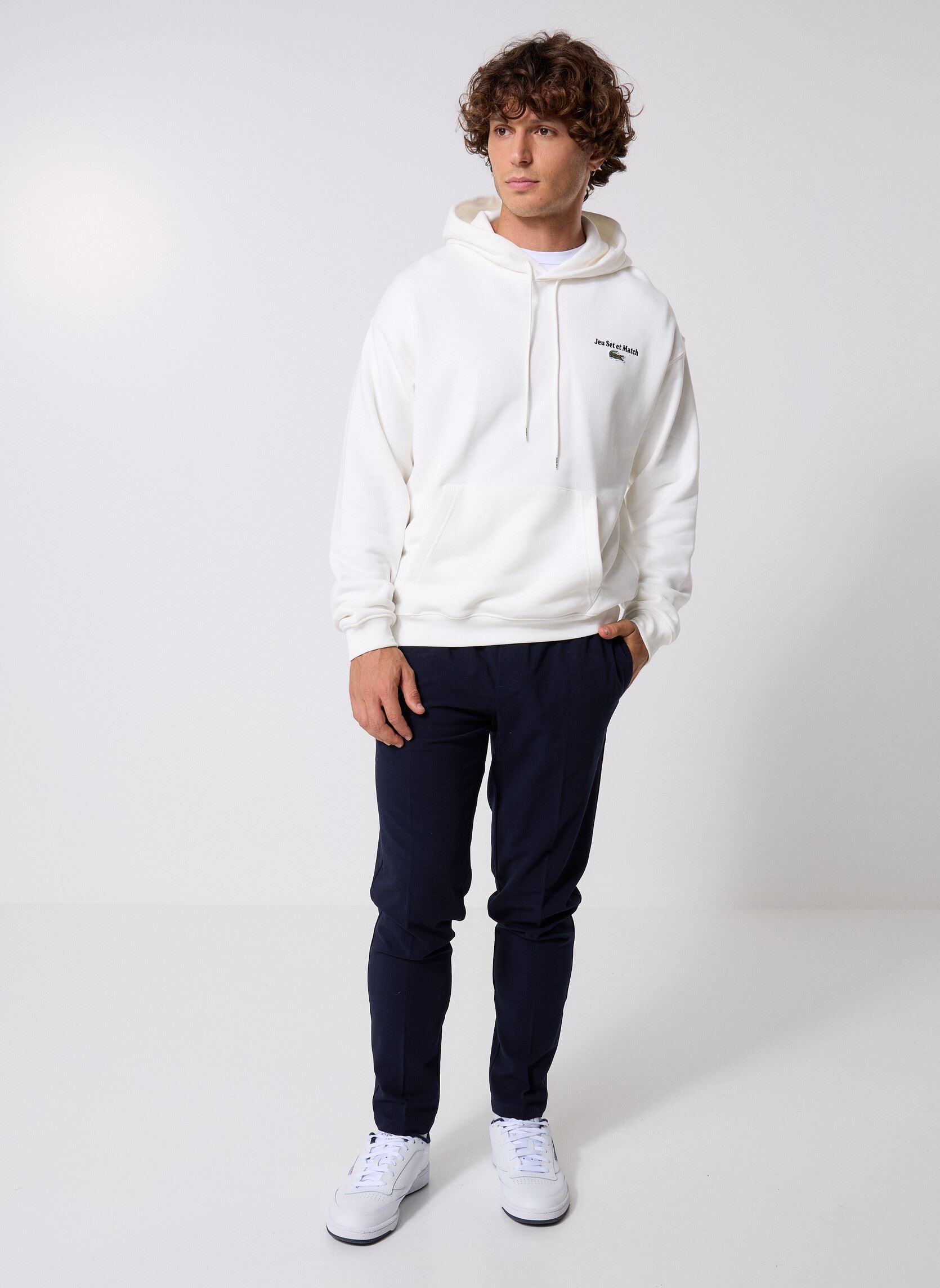 Sweats à capuche Sweaters SH5947 homme blanc Lacoste Sweats à capuche Sweaters SH5947 homme blanc FARINE