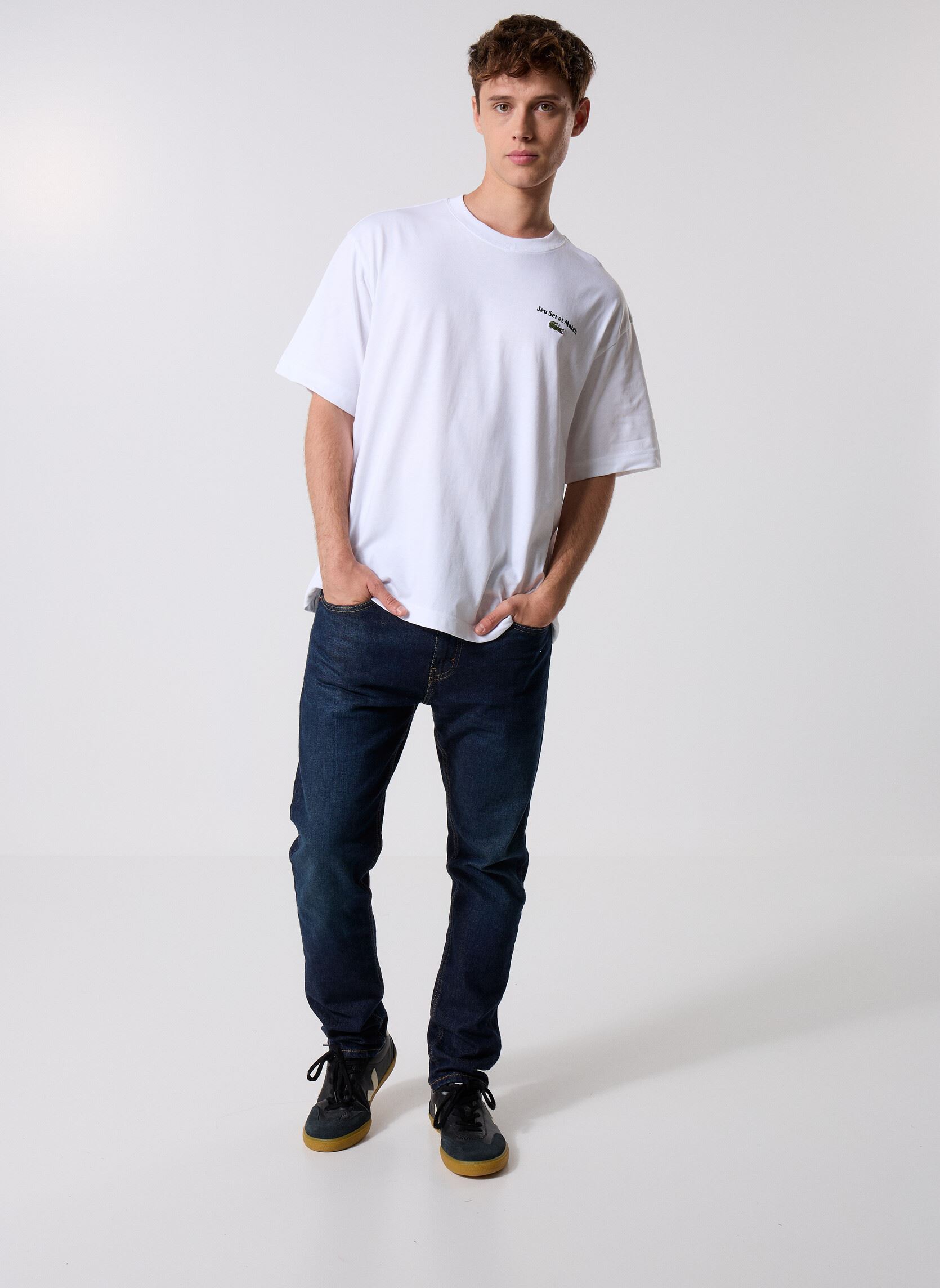 Kurzarm-T-Shirts T-Shirt TH5950 herren weiß Lacoste Kurzarm-T-Shirts T-Shirt TH5950 herren weiß BLANC