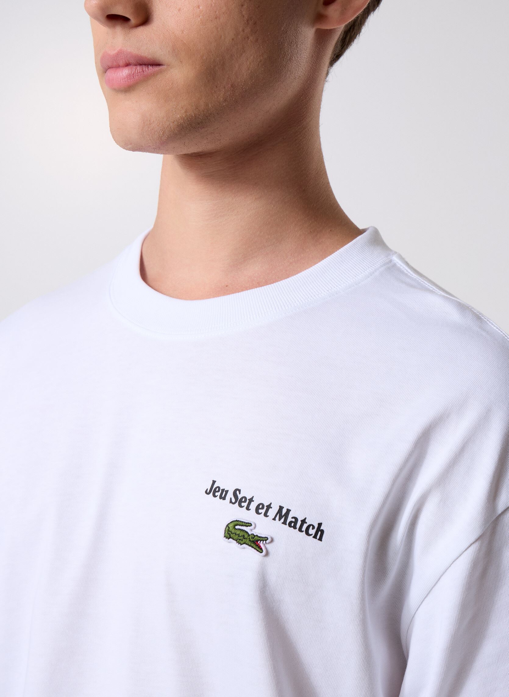 Kurzarm-T-Shirts T-Shirt TH5950 herren weiß Lacoste Kurzarm-T-Shirts T-Shirt TH5950 herren weiß BLANC